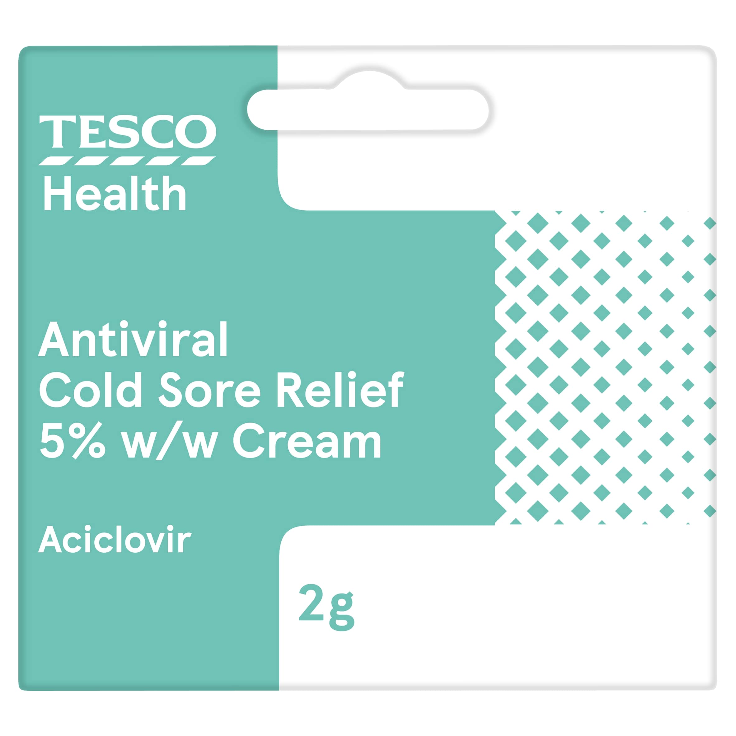 Tesco Health Aciclovir Antiviral Cold Sore Relief Cream 2g