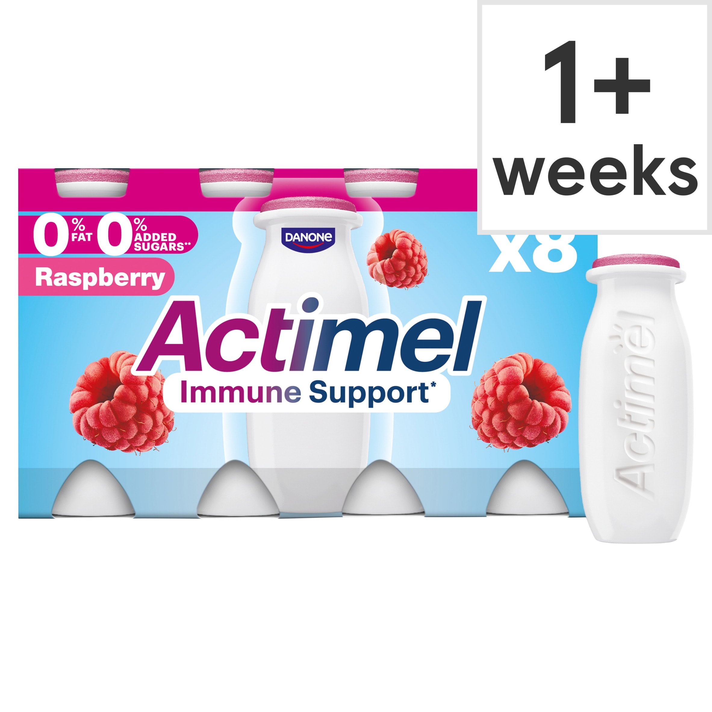 Actimel Raspberry 0% Added Sugar Fat Free Yoghurt Drink