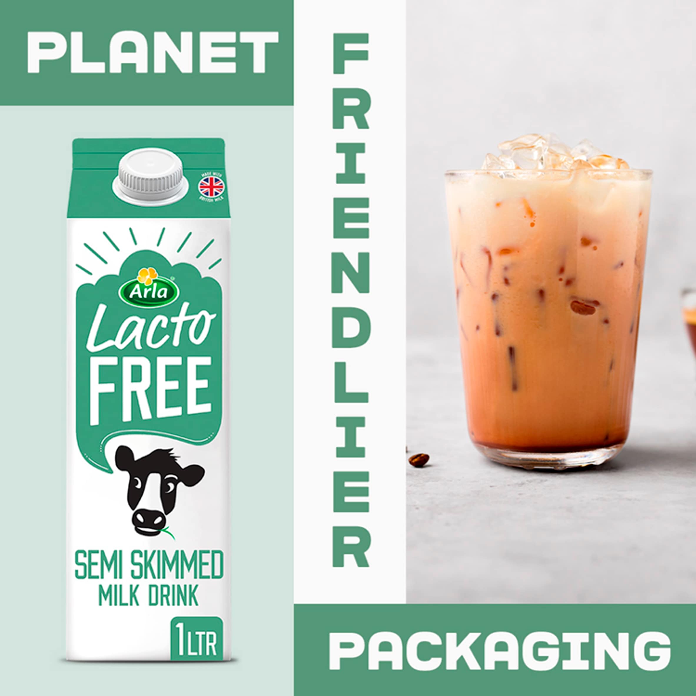 Arla LactoFREE Semi Skimmed Milk Drink 1L thumbnail 3