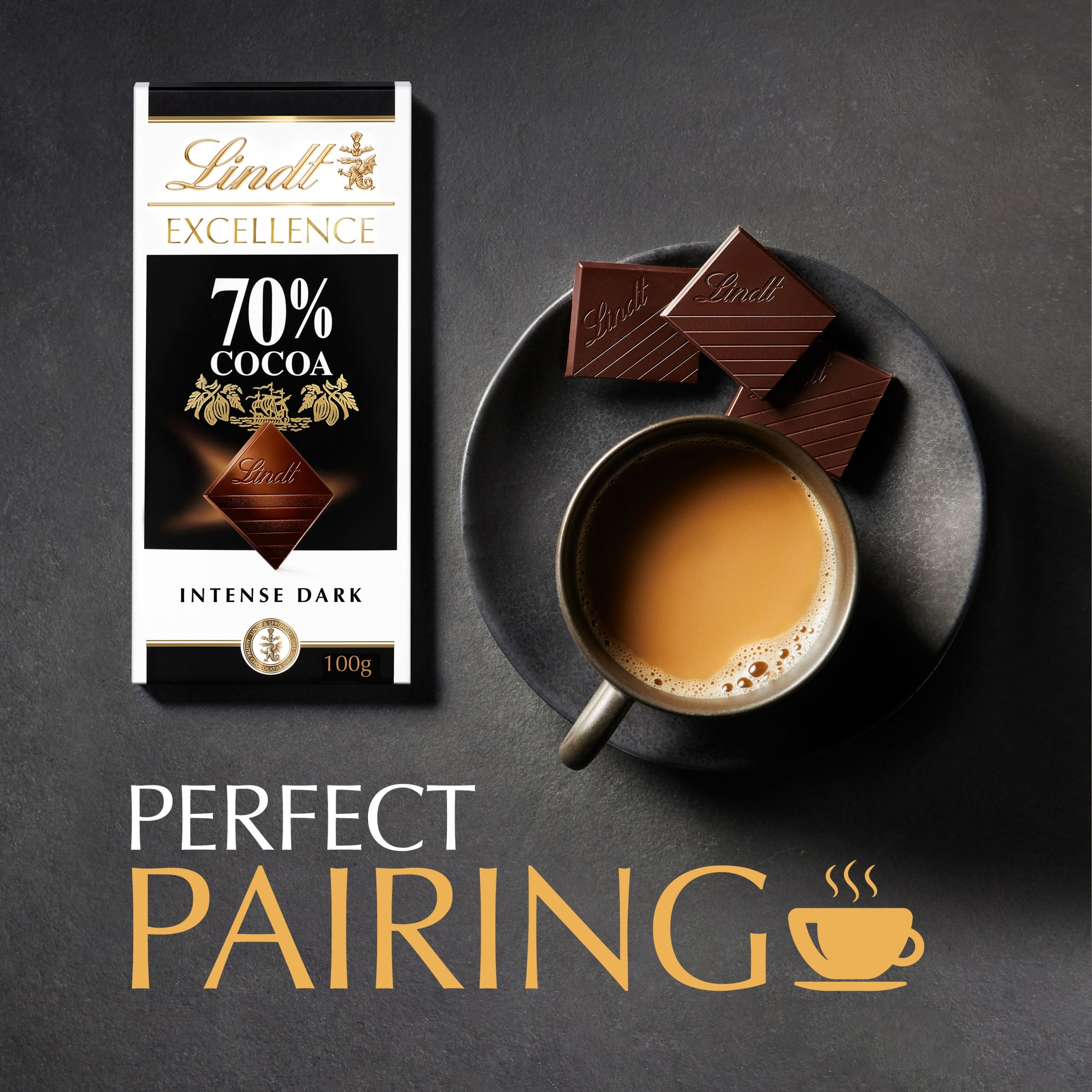 Lindt Excellence Dark Chocolate Bar - 70% Cocoa 100g thumbnail 4