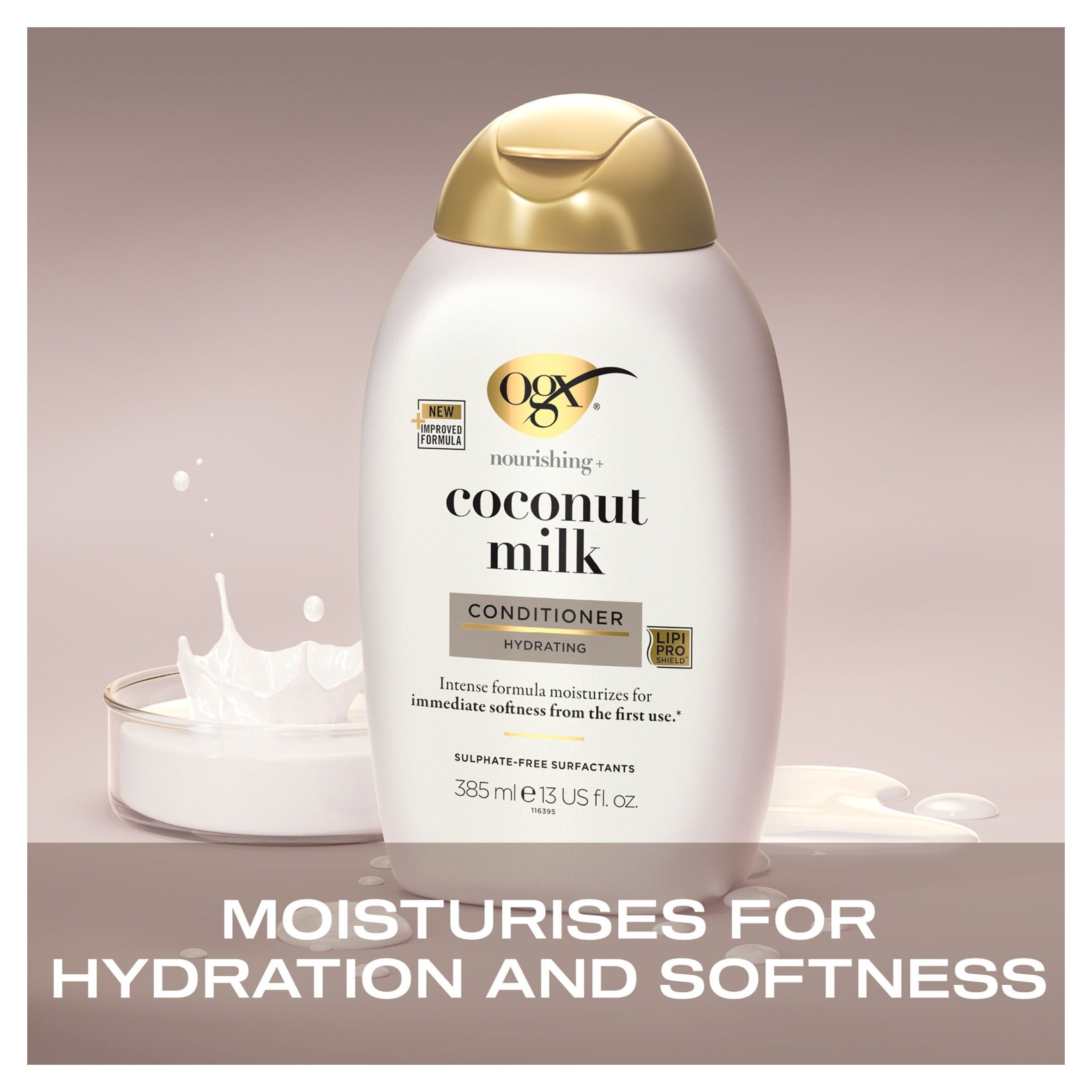 OGX Coconut Milk Conditioner for Dry and Damaged Hair 385ml thumbnail 2