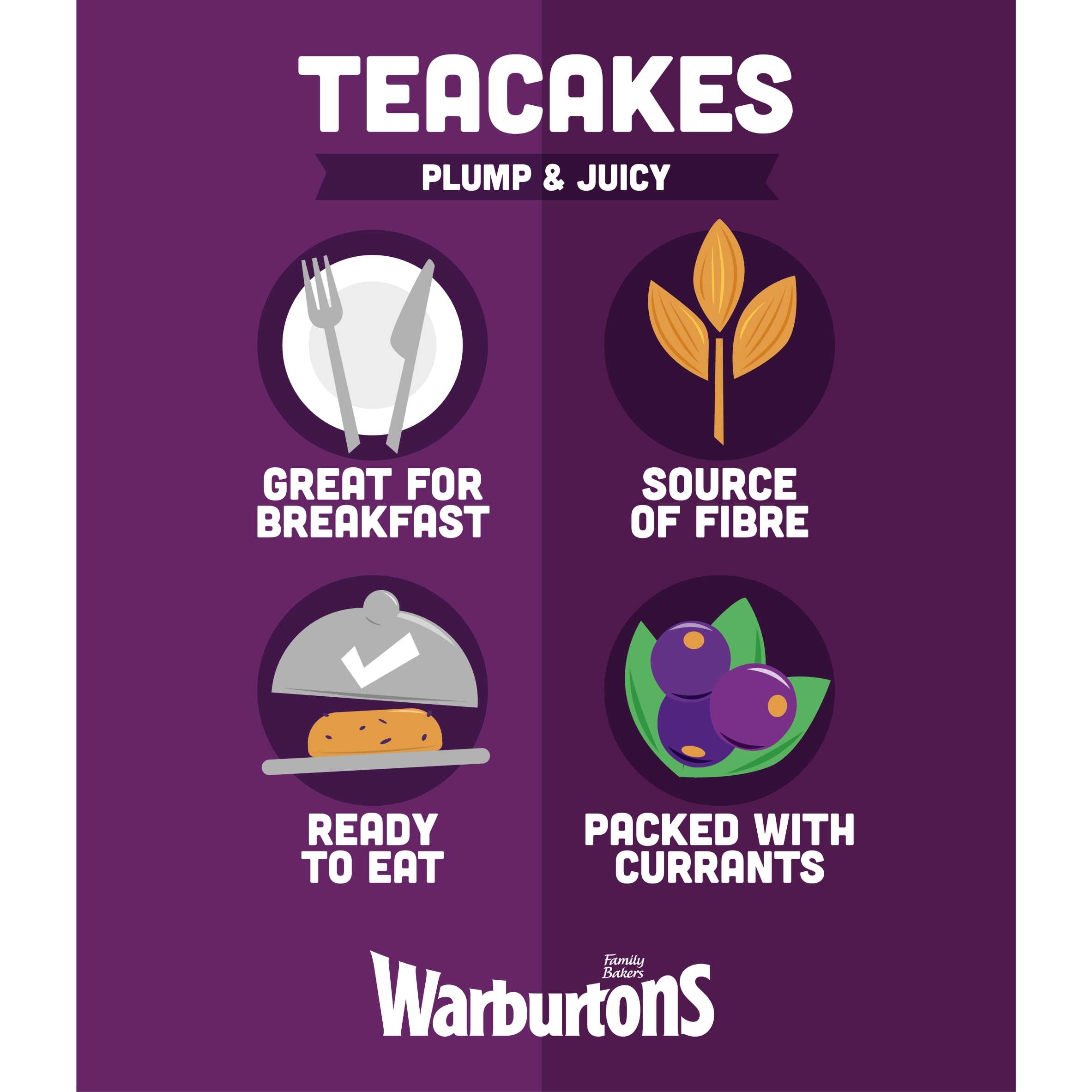 Warburtons Fruit Teacakes 4 Pack thumbnail 3