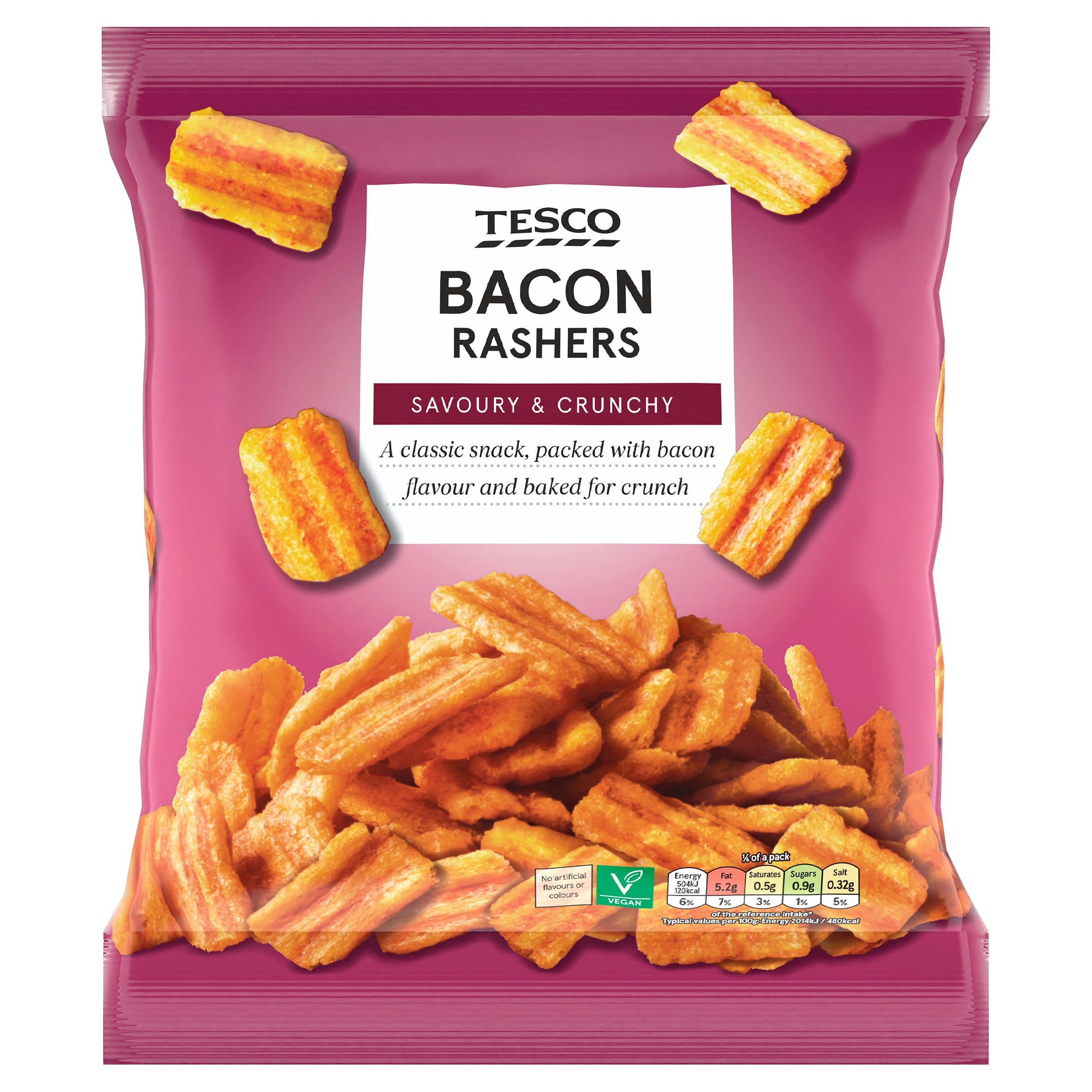 Tesco Bacon Rashers Snacks 150G