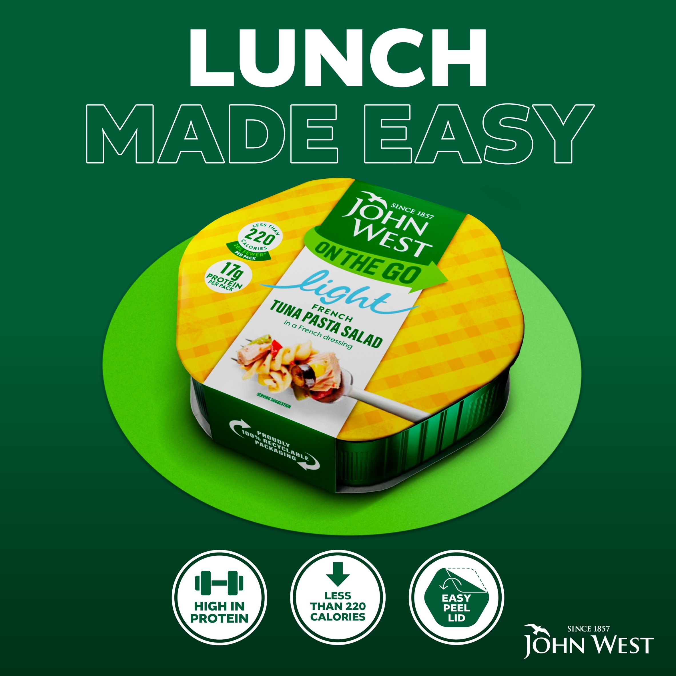 John West Light Lunch French Style Tuna Salad 220G thumbnail 2