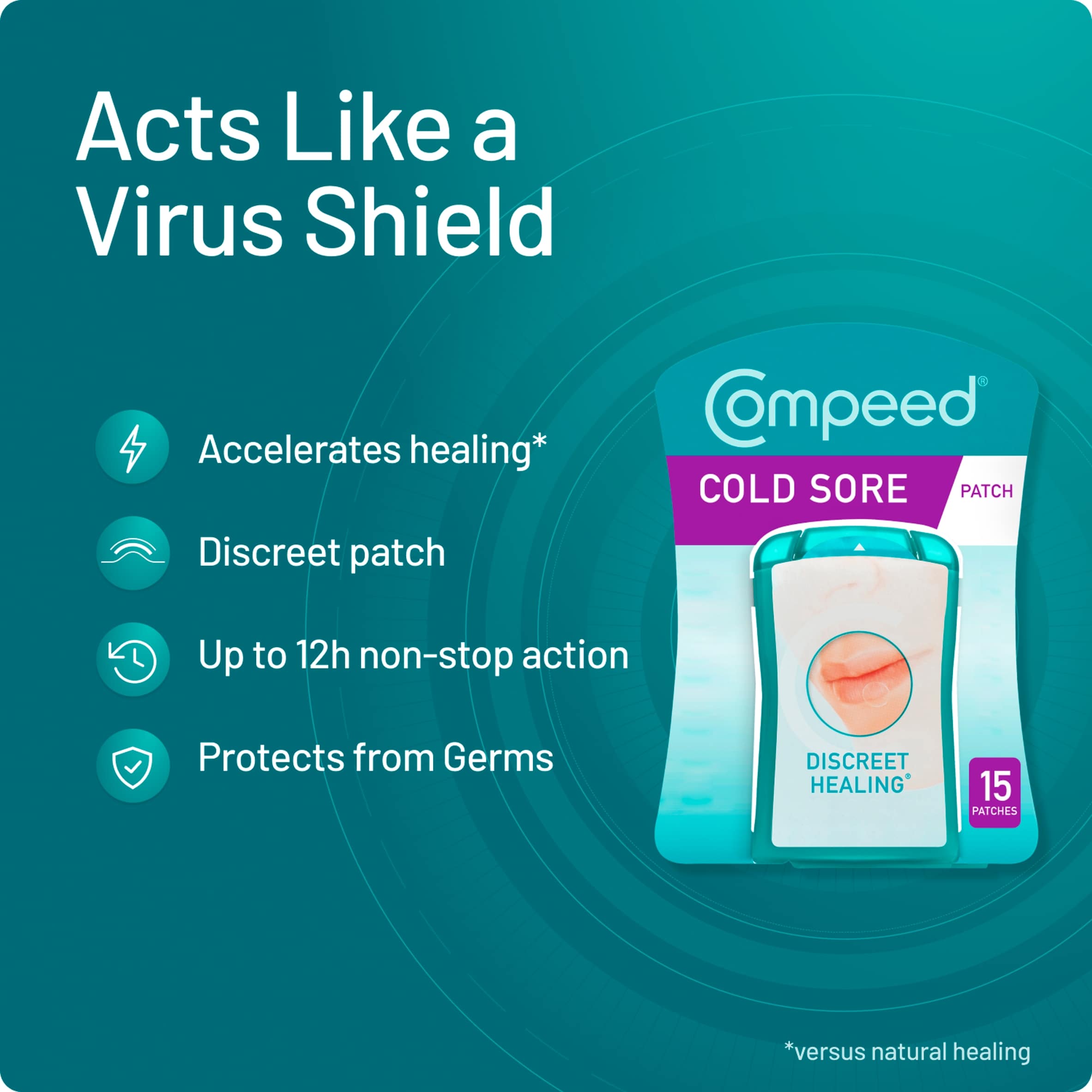 Compeed Invisible Cold Sore Patch 15s thumbnail 3