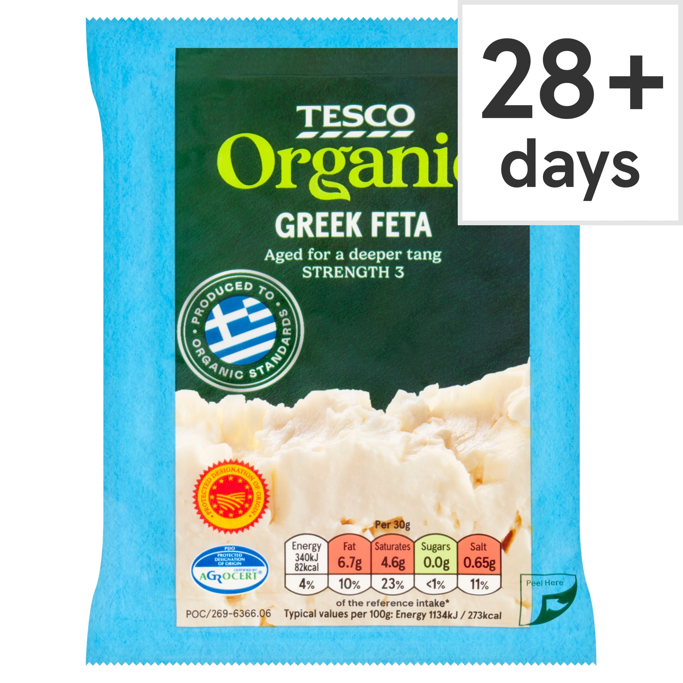 Tesco Organic Greek Feta Cheese 200 G