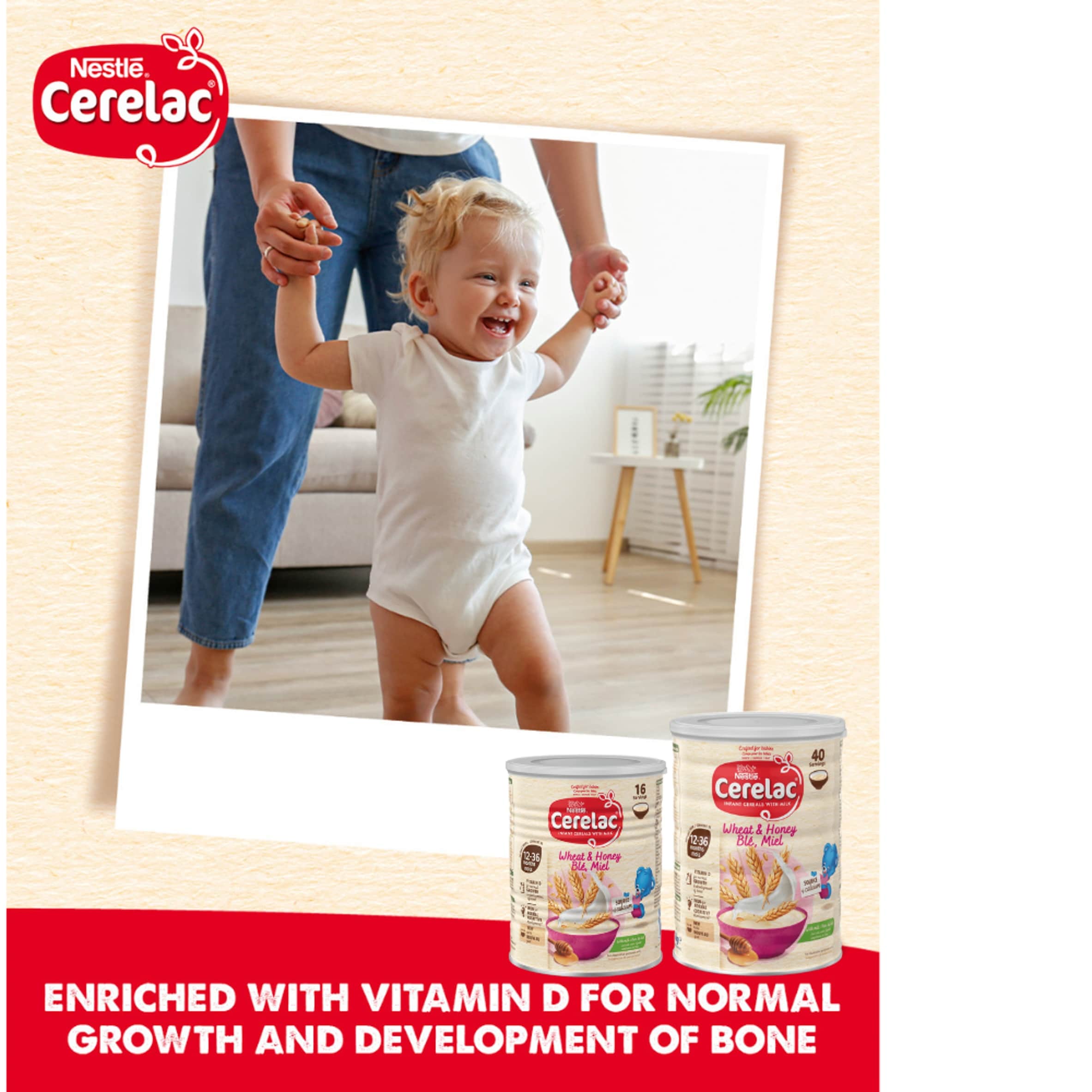 Cerelac Honey & Wheat Baby Food 12Mths 400G thumbnail 3