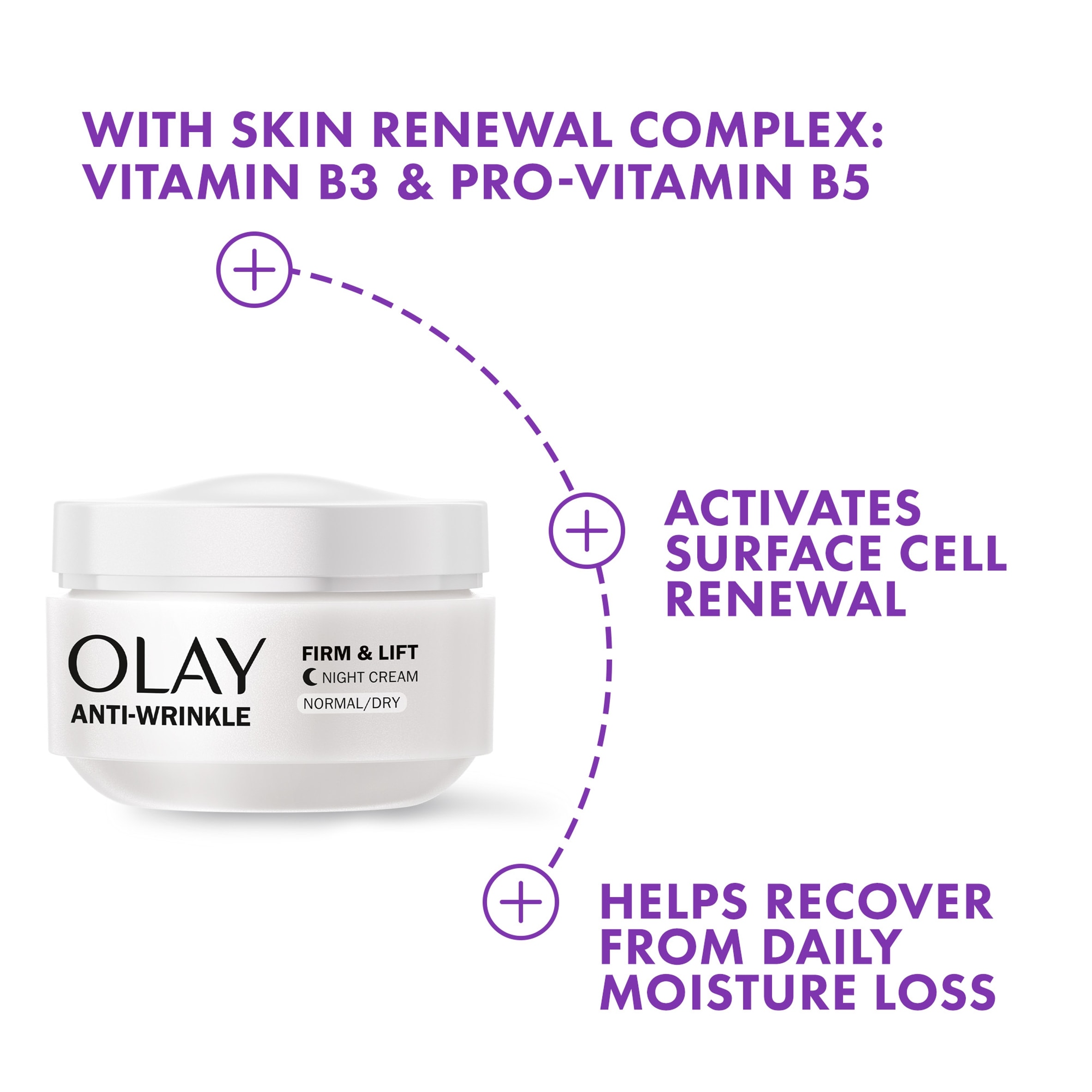 Olay Anti Wrinkle Firm & Lift Night Moisturiser 50ml thumbnail 4