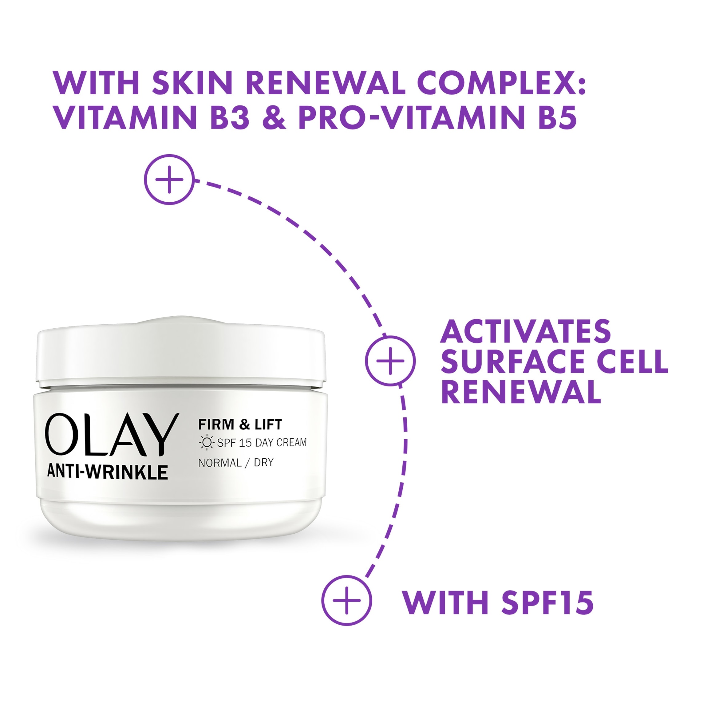 Olay Anti Wrinkle Firm & Lift Day Moisturiser Spf 15 50Ml thumbnail 4