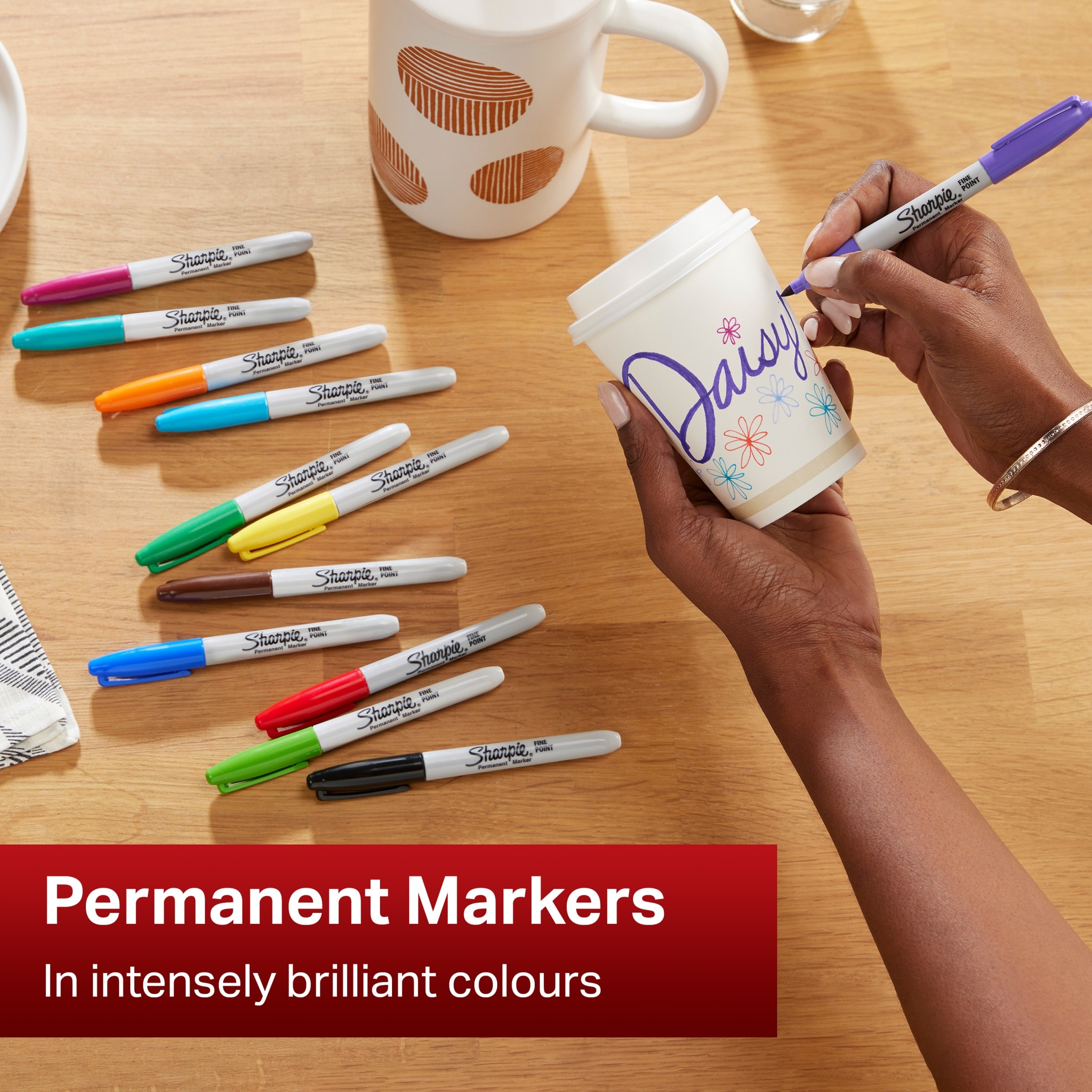 Sharpie Permanent Markers, Fine Point, Assorted, 4 Count thumbnail 2