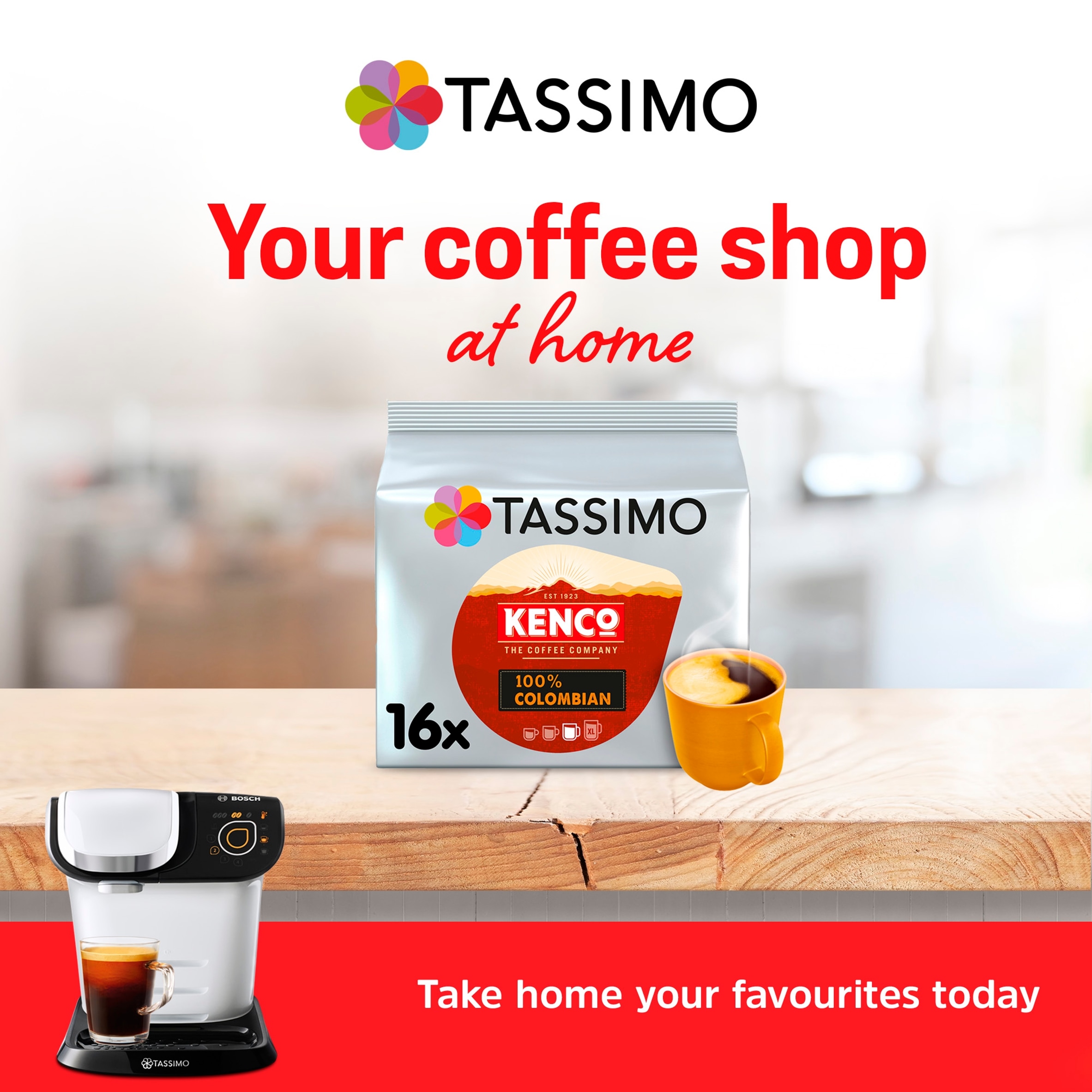 Tassimo Kenco Colombian Coffee Pods X16 136G thumbnail 2