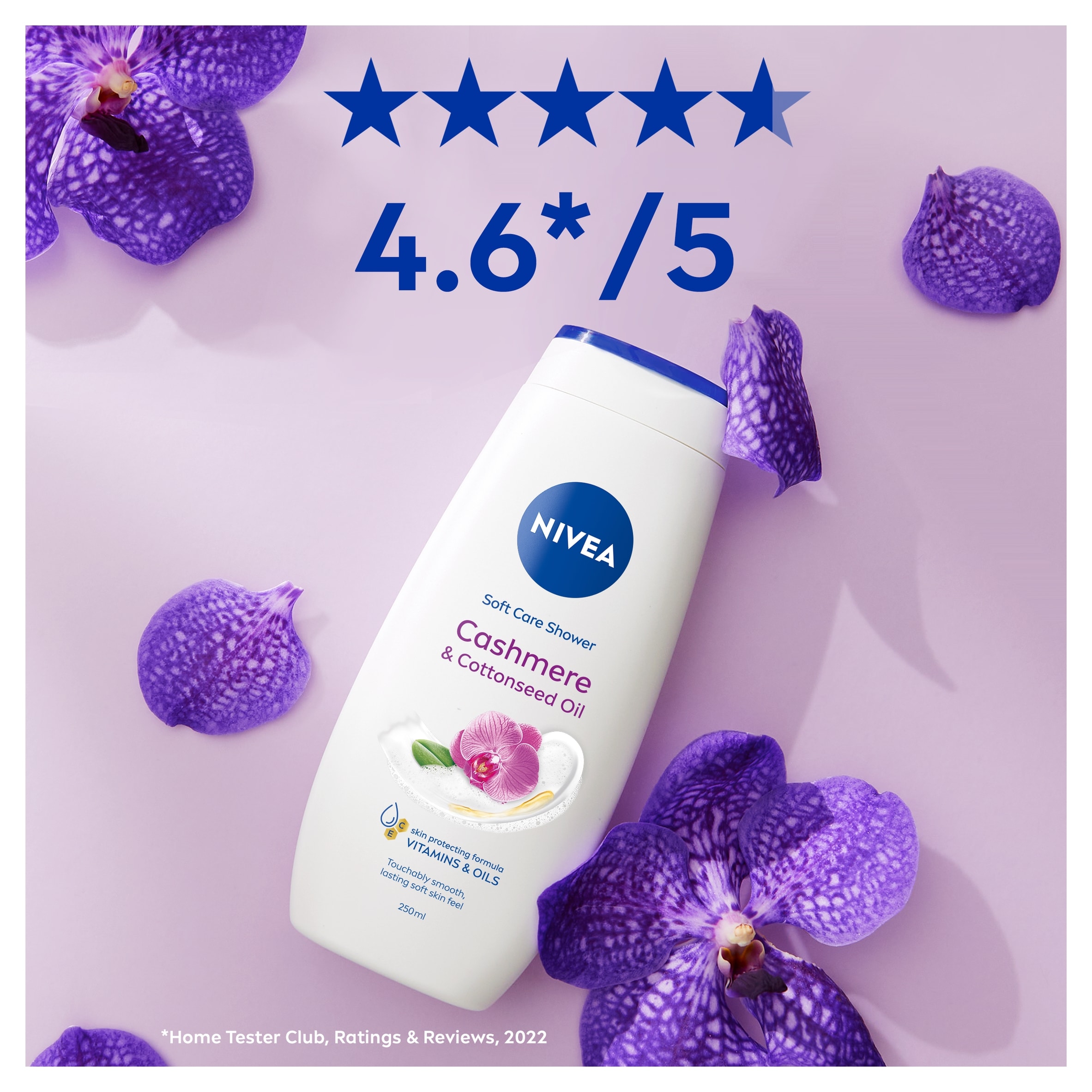 NIVEA Cashmere & Cotton Seed Oil Shower Cream 250ml thumbnail 5