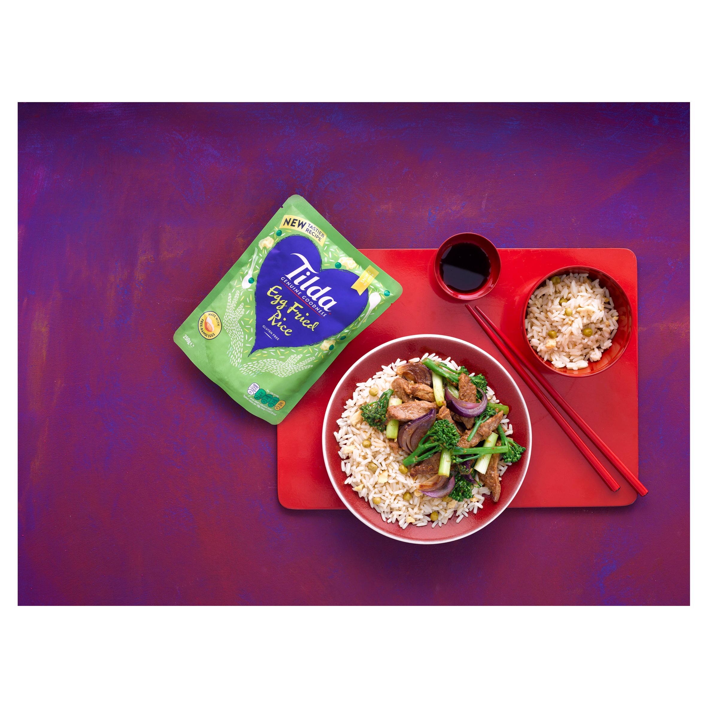 Tilda Egg Fried Steamed Basmati Rice 250G thumbnail 4