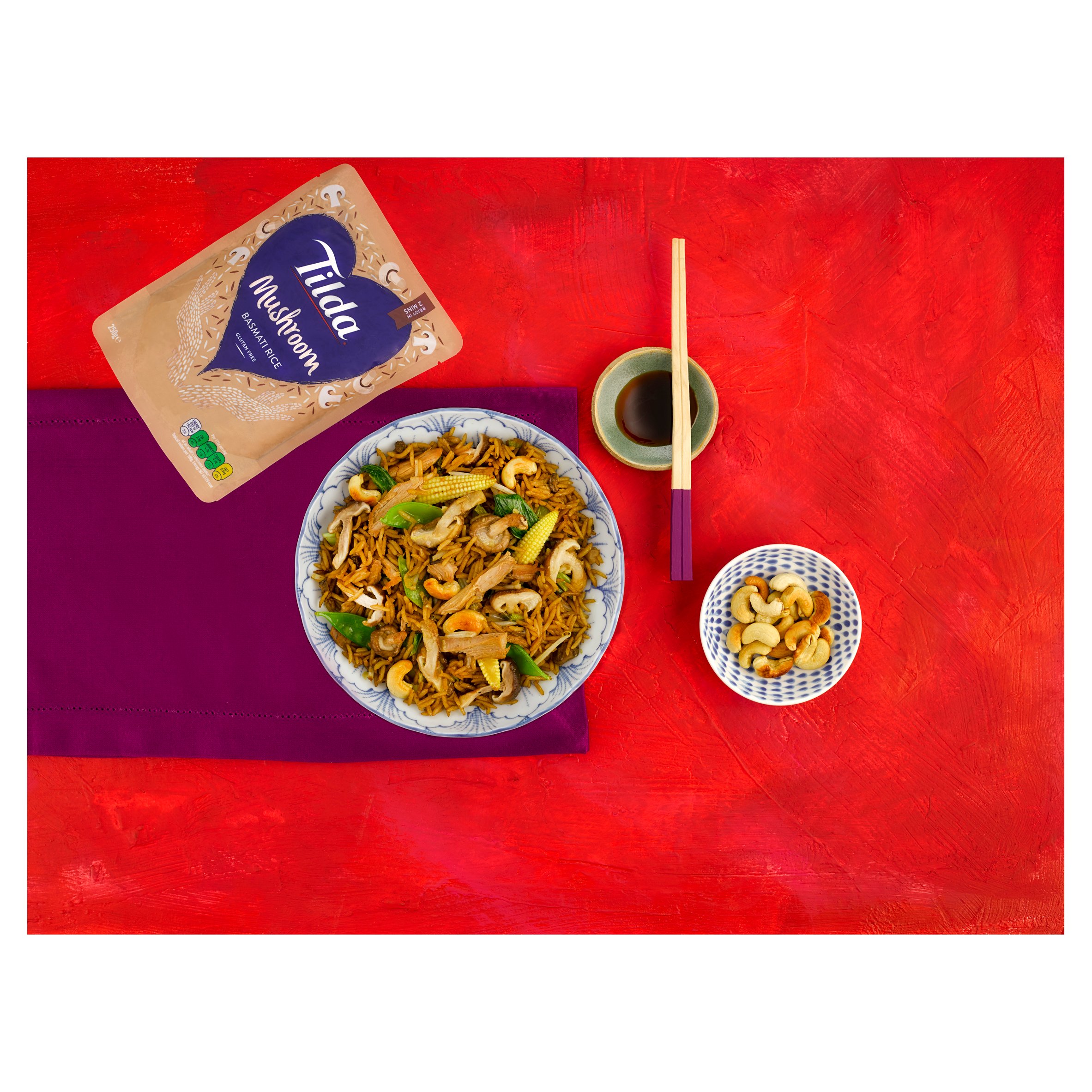 Tilda Mushroom Steamed Basmati Rice 250G thumbnail 4
