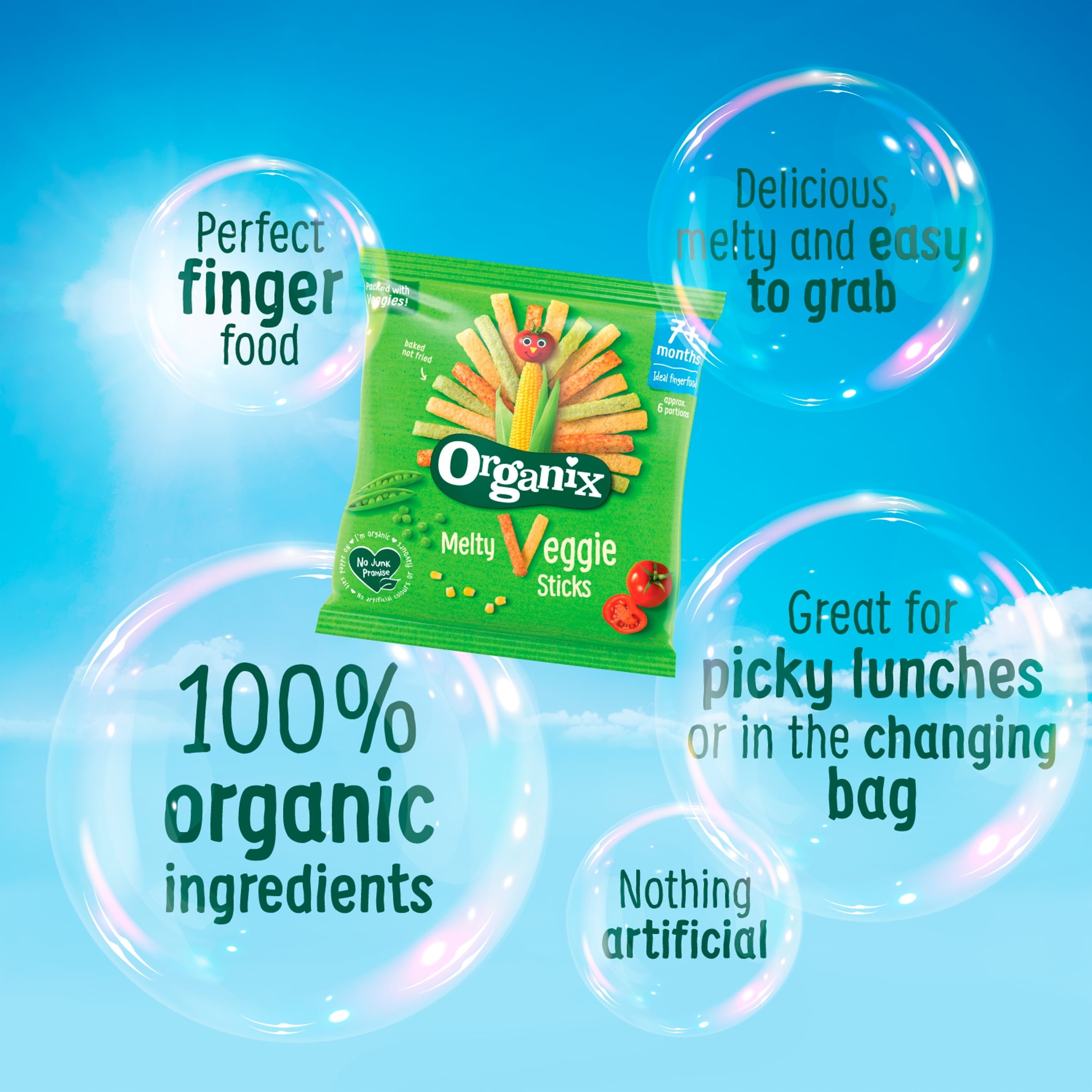 Organix 7 Month Crunchy Slices Tomato 20G thumbnail 2