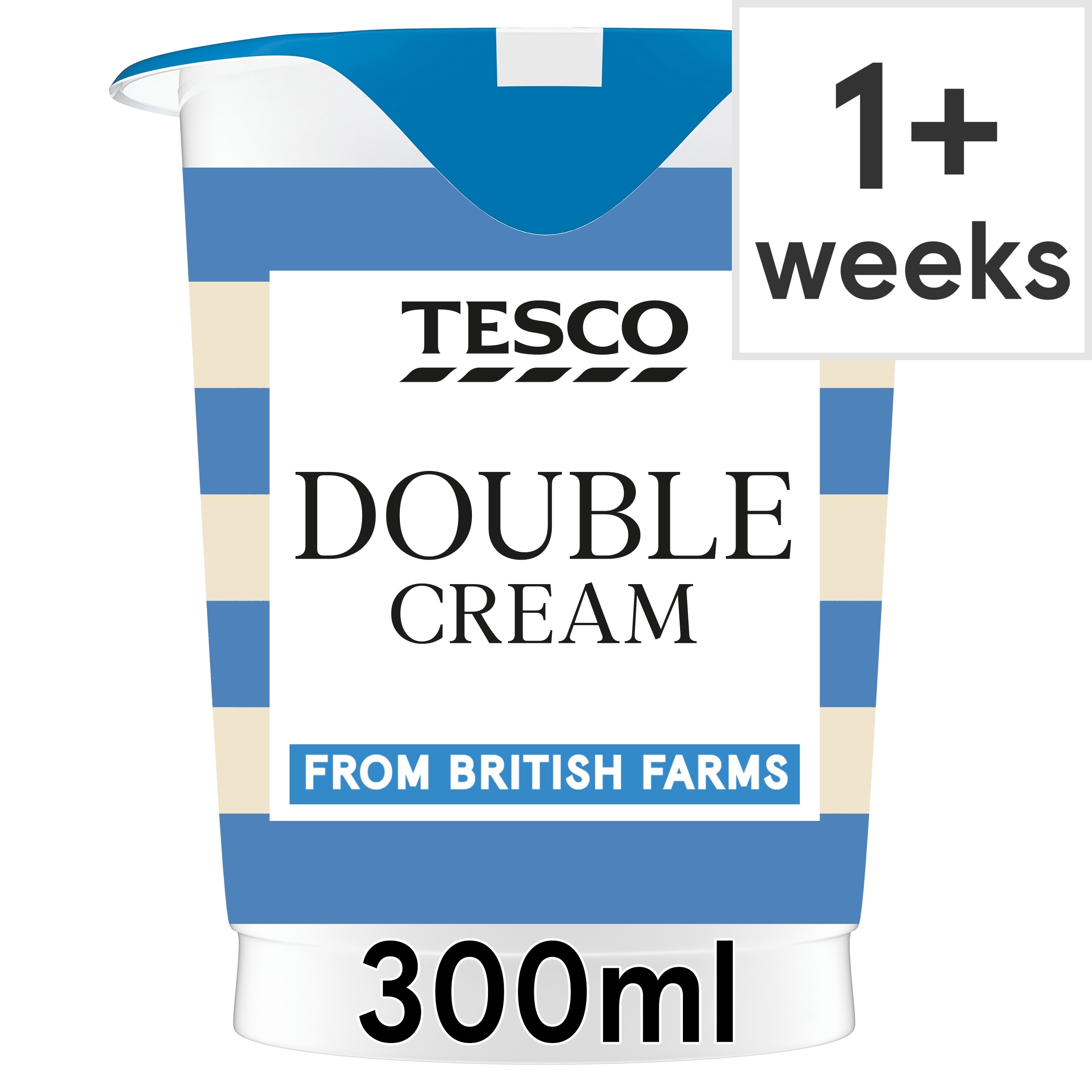 Tesco British Double Cream 300Ml