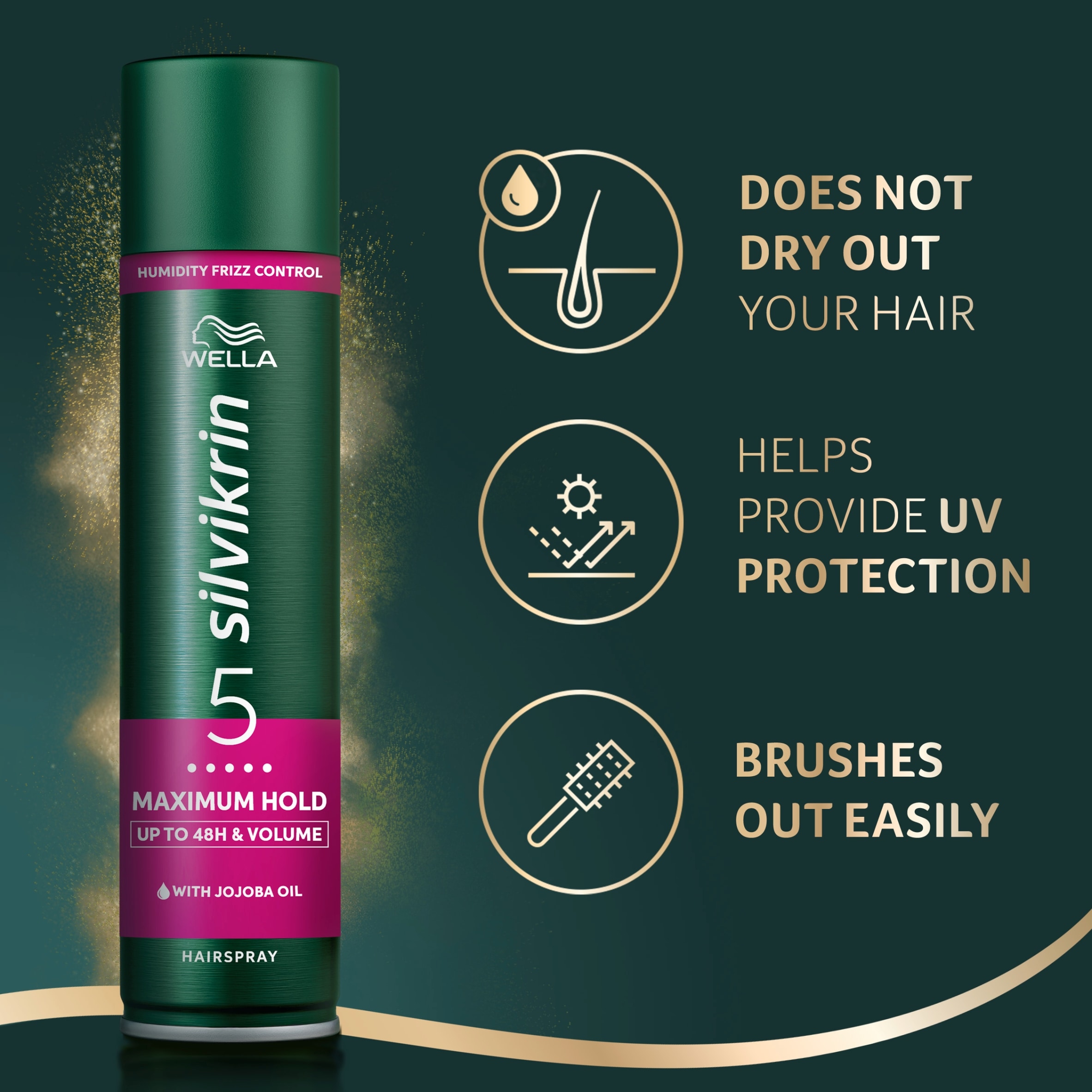 Silvikrin Maximum Hold Hair Spray 250Ml thumbnail 3