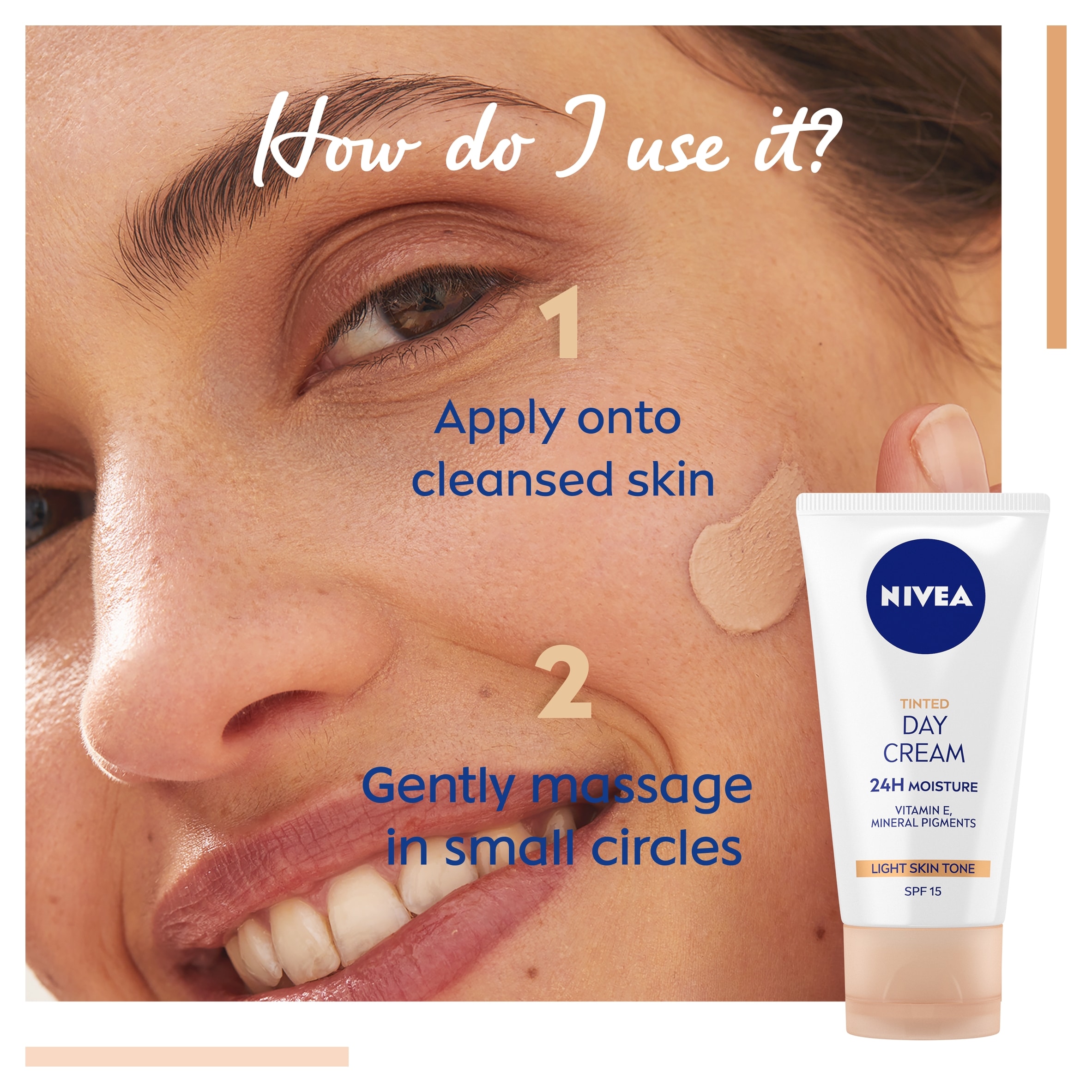 NIVEA Tinted Day Cream Moisturiser Light Skin Tone SPF15 50ml thumbnail 3