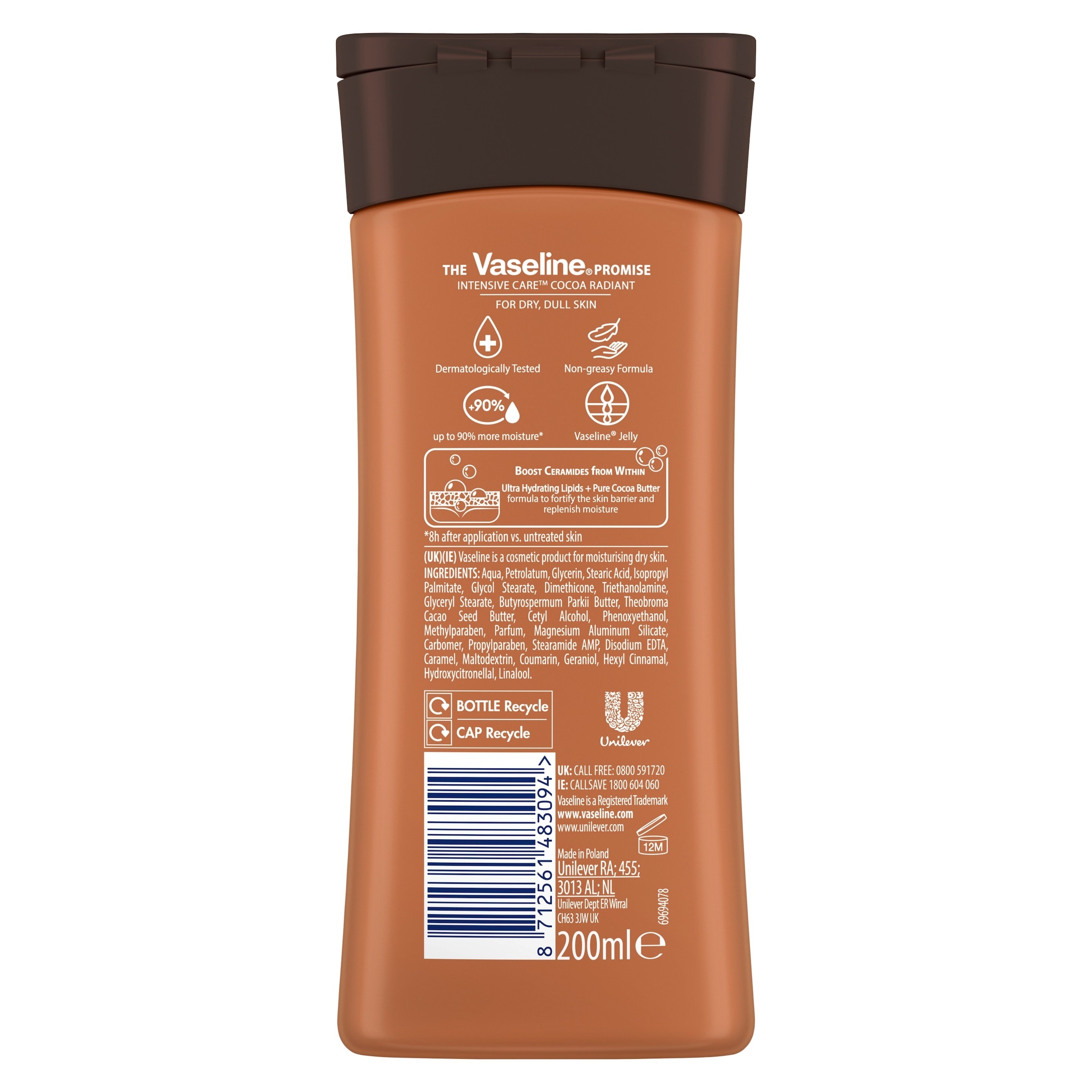 Vaseline Intensive Care Cocoa Lotion 200Ml thumbnail 2