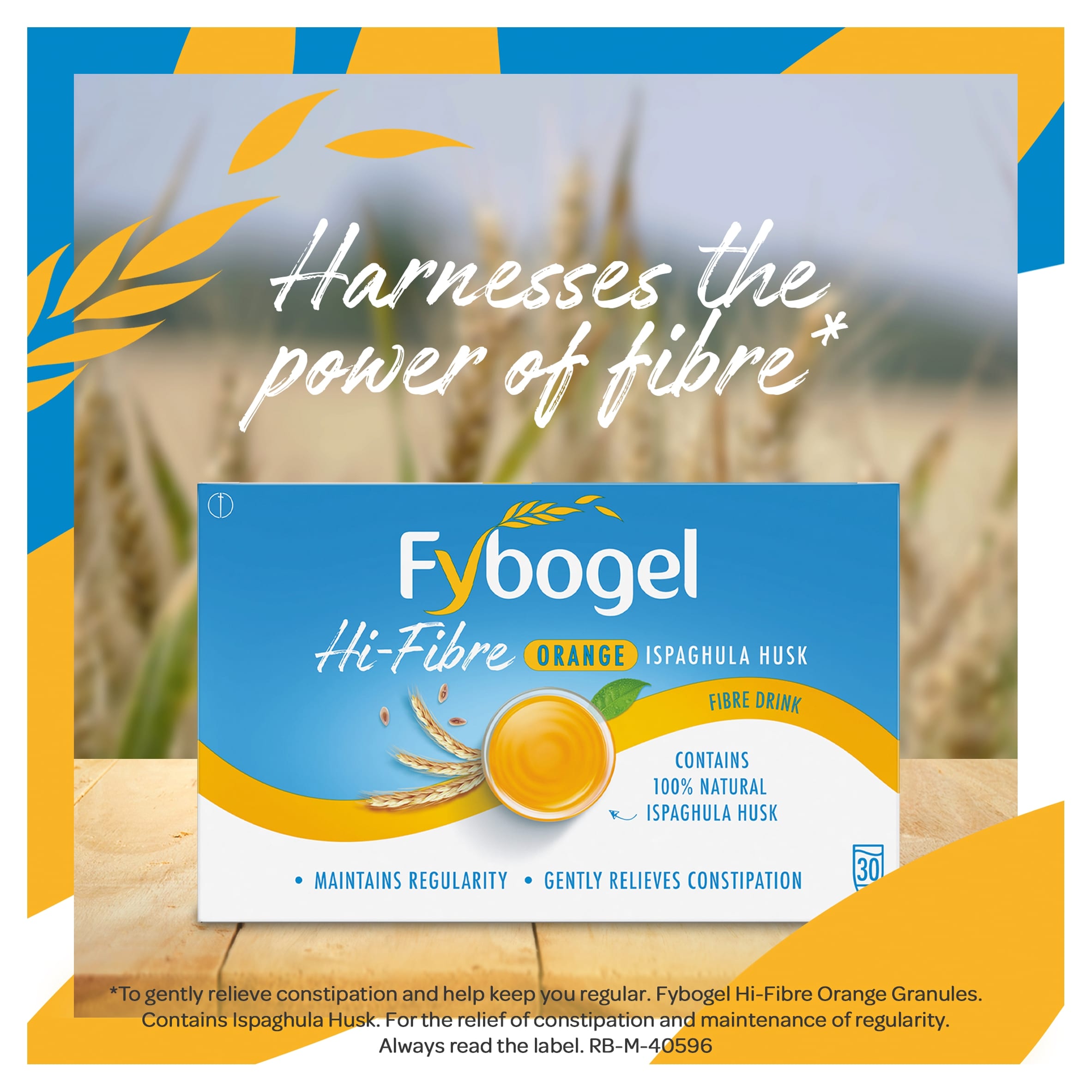 Fybogel Hi-Fibre Orange Constipation Relief Sachets - Ispaghula Husk Fibre Drink 30s thumbnail 5