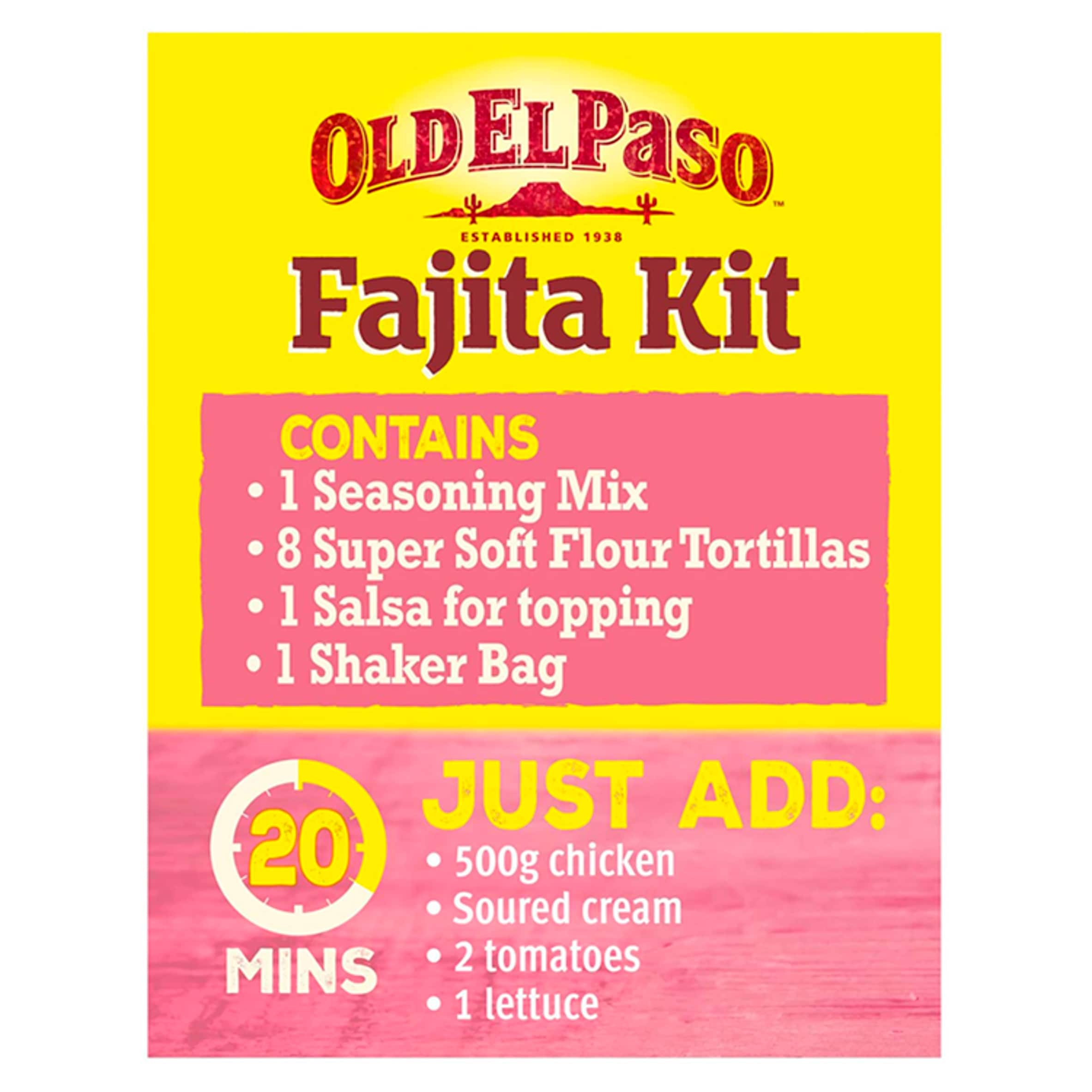Old El Paso Crispy Chicken Fajita Kit 555G