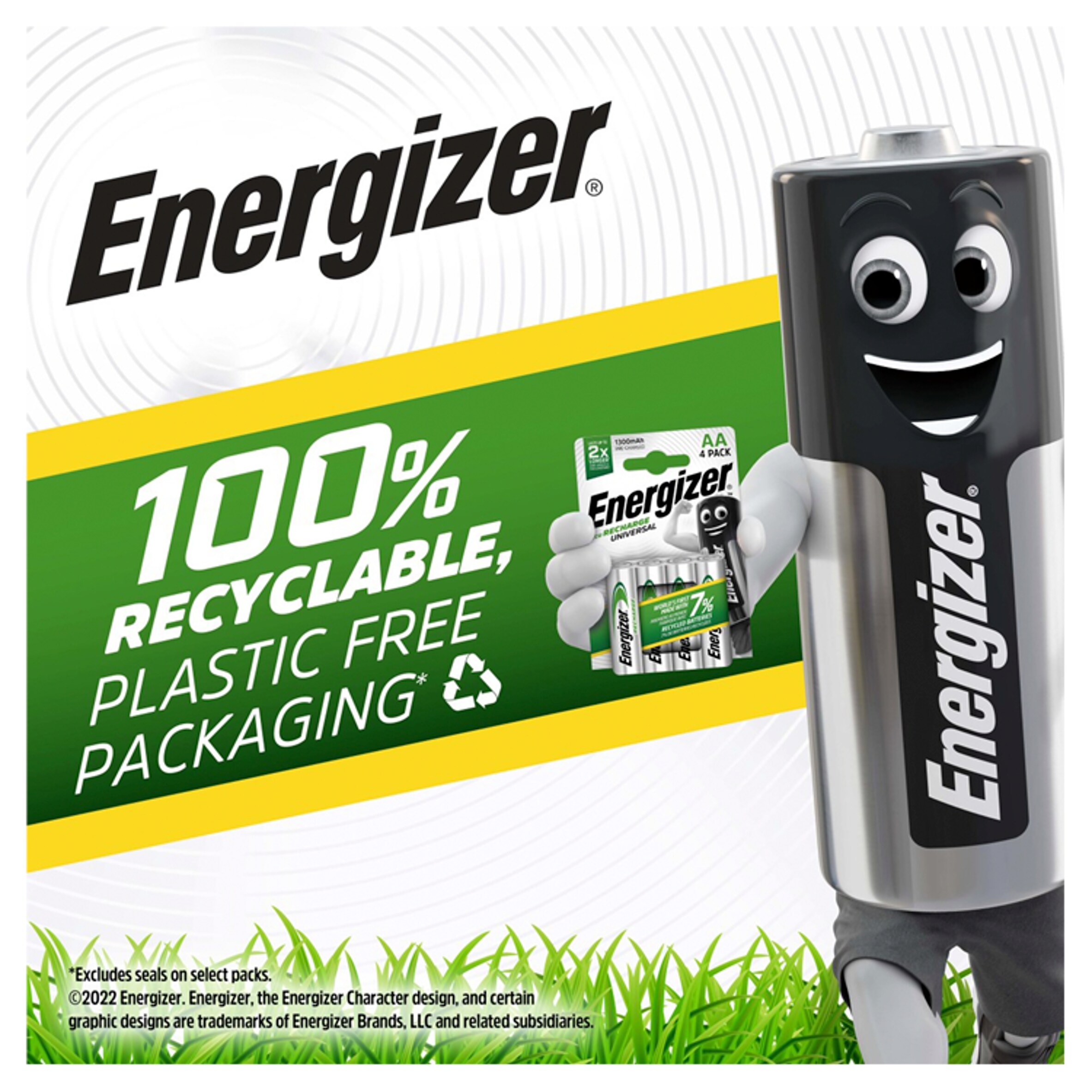 Energizer Universal 500mAh Rechargeable AAA Batteries 4 Pack thumbnail 2