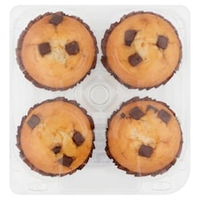 Tesco Chocolate Muffins 4 Pack thumbnail 2