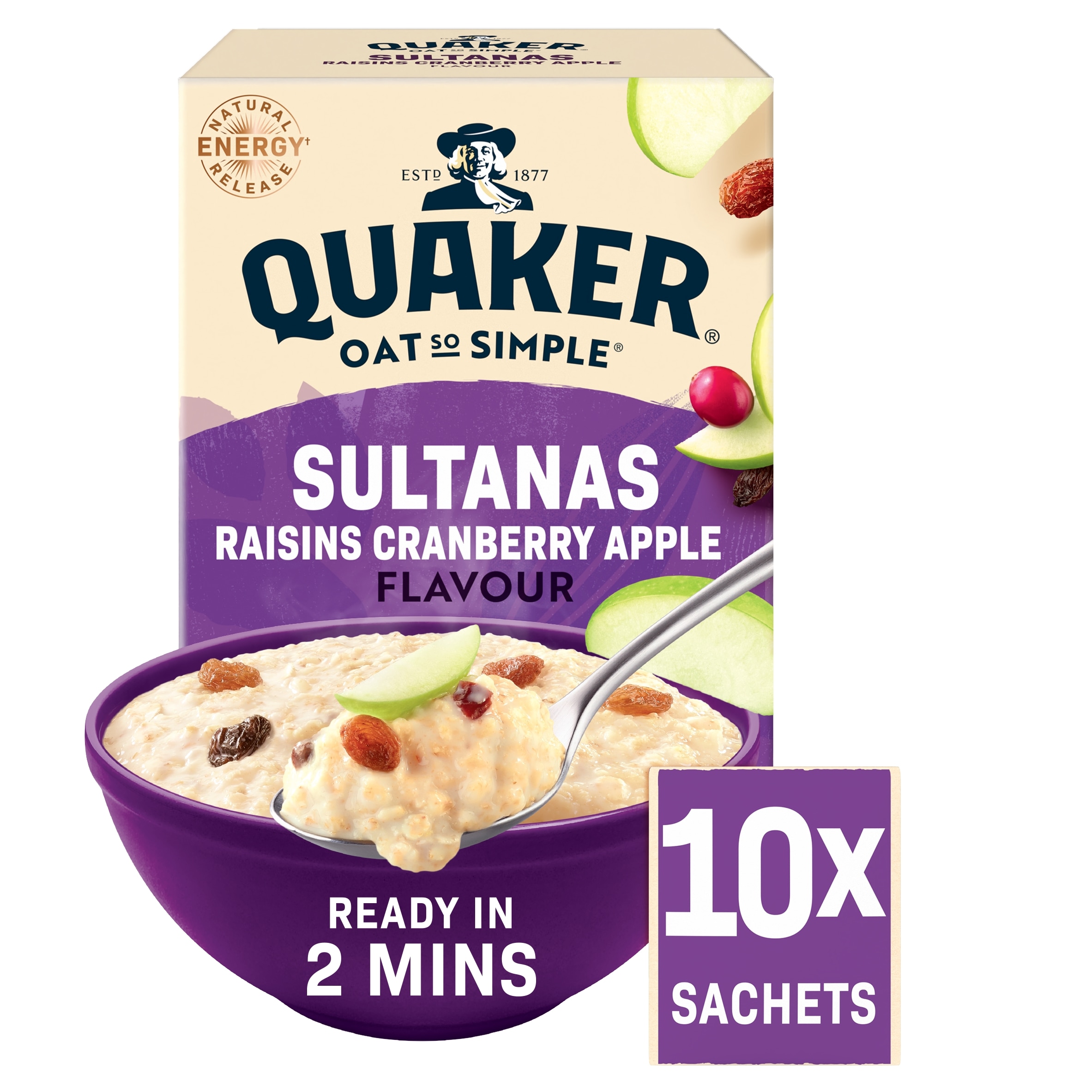 Quaker Oat So Simple Sultanas & Raisins Fruit Porridge Sachets Cereal