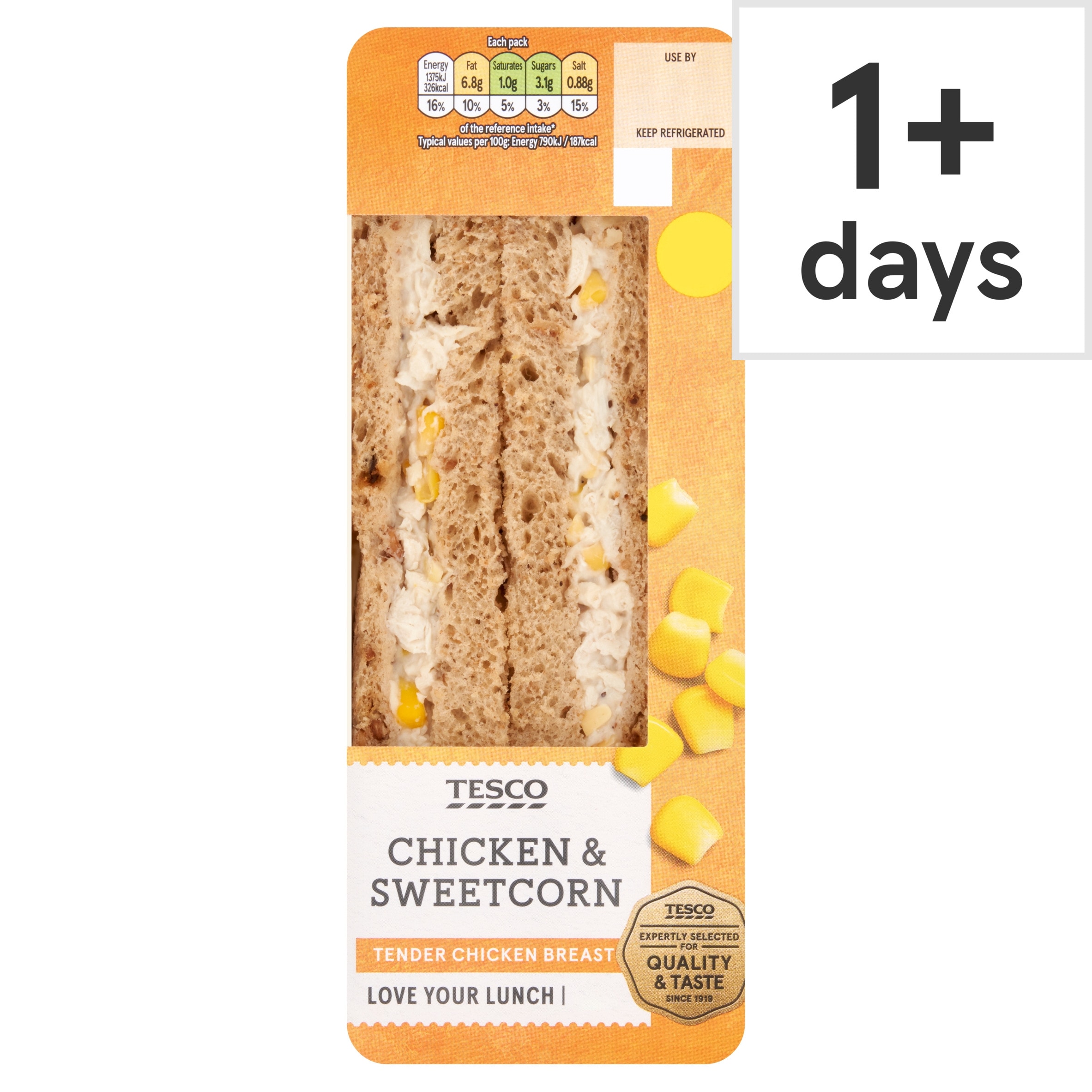 Tesco Chicken & Sweetcorn Sandwich