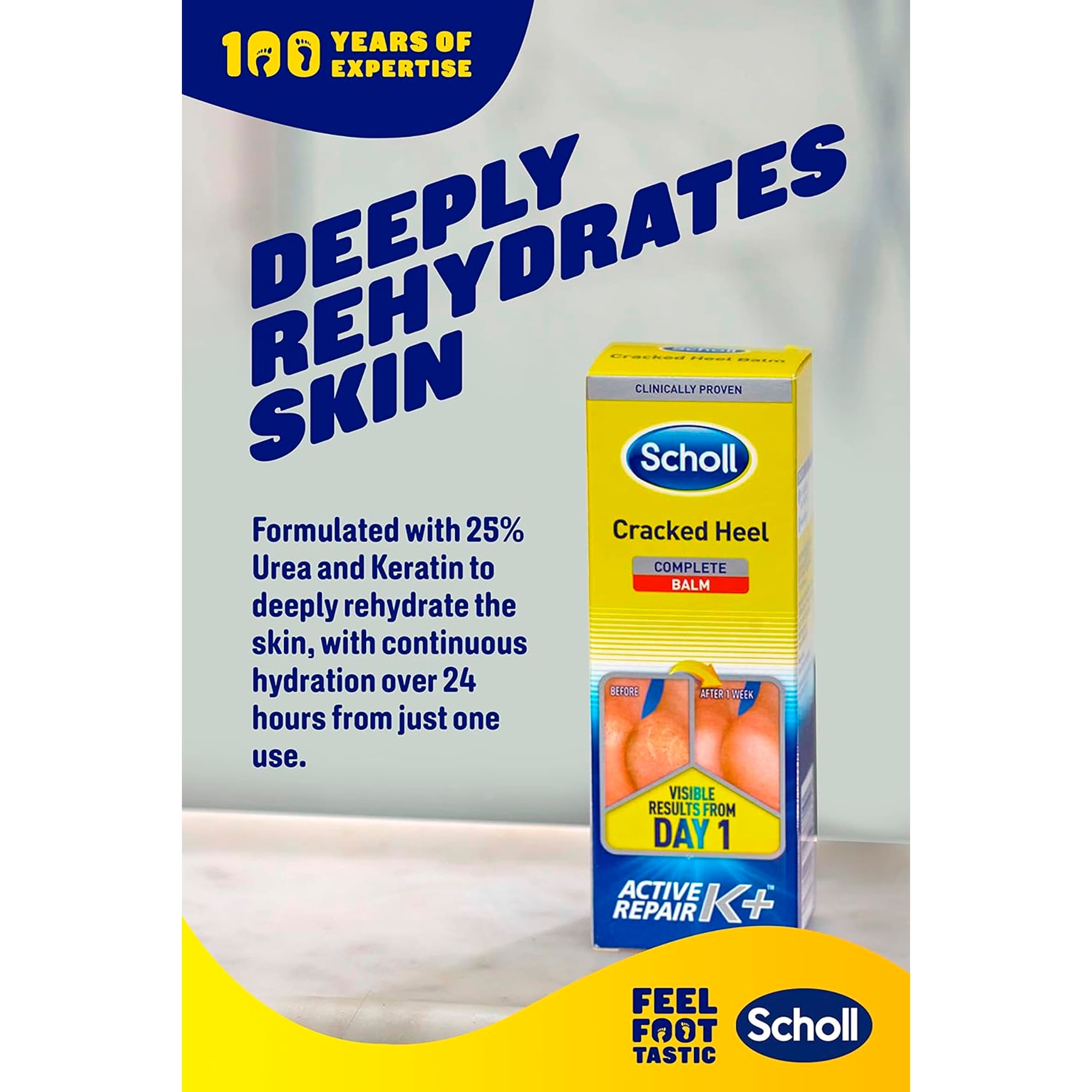 Scholl Cracked Heel Balm Active K 60ml thumbnail 5