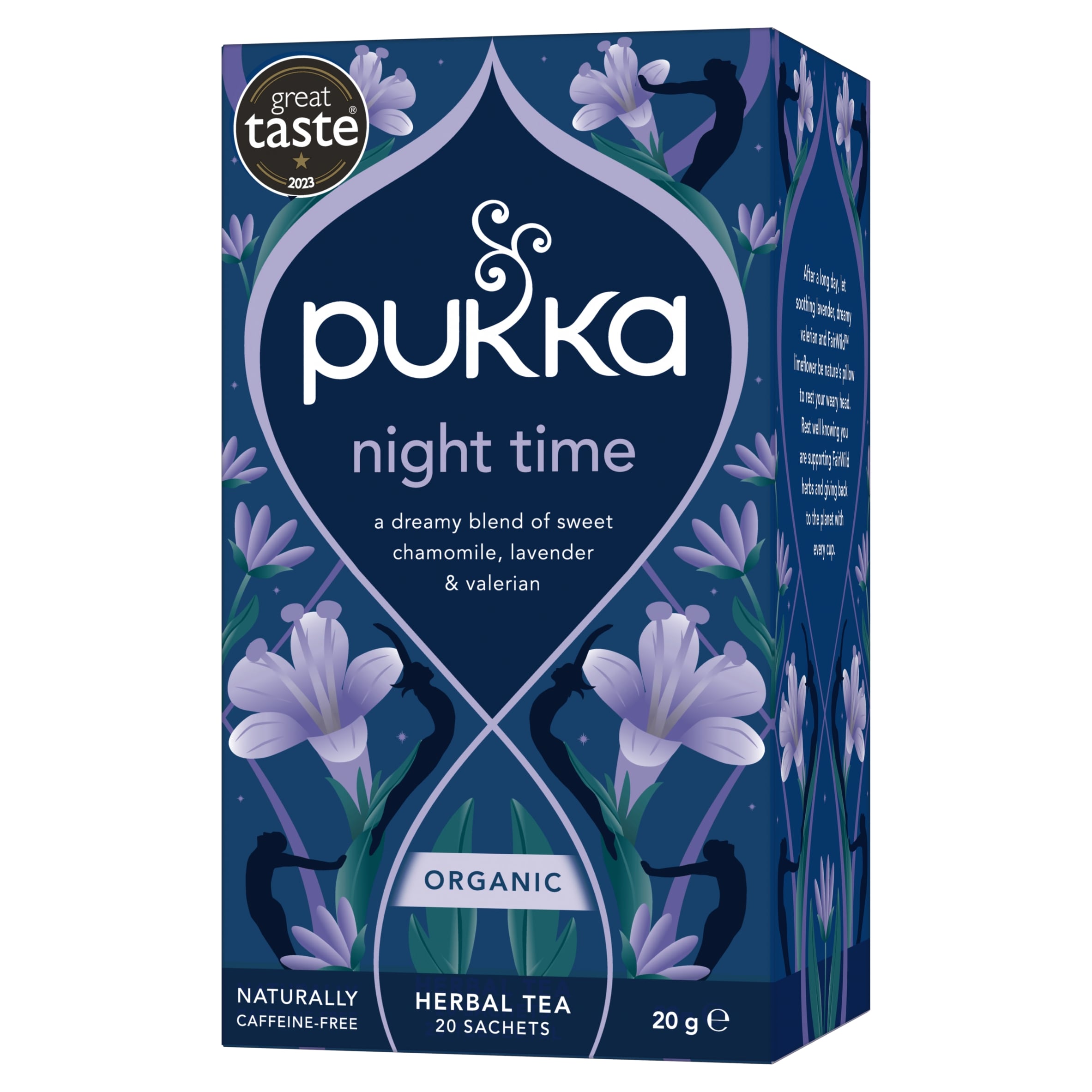 Pukka Organic Night Time Herbal Tea With Chamomile 20 Sleep Tea Bags 20g thumbnail 2