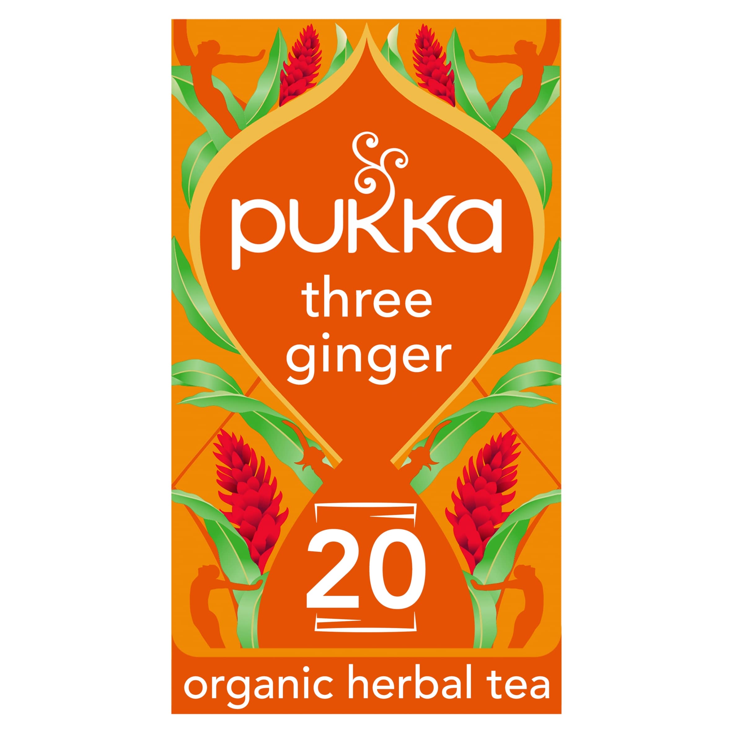 Pukka Organic Three Ginger Tea x20 Home-Compostable Herbal Tea Bags