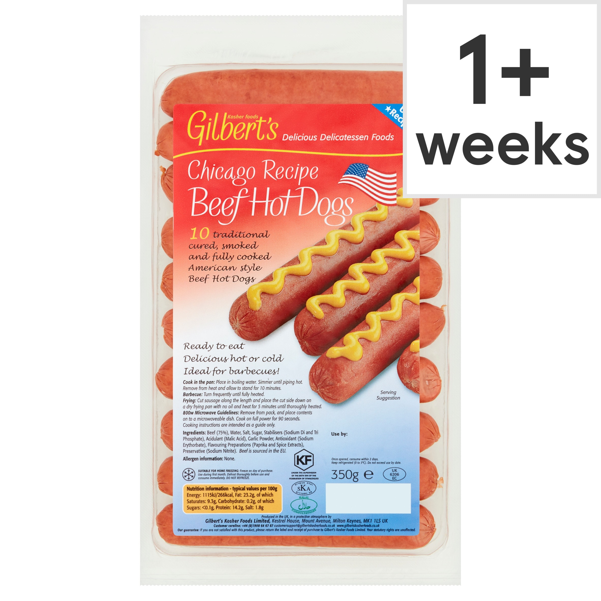 Gilbert's Beef Hot Dogs