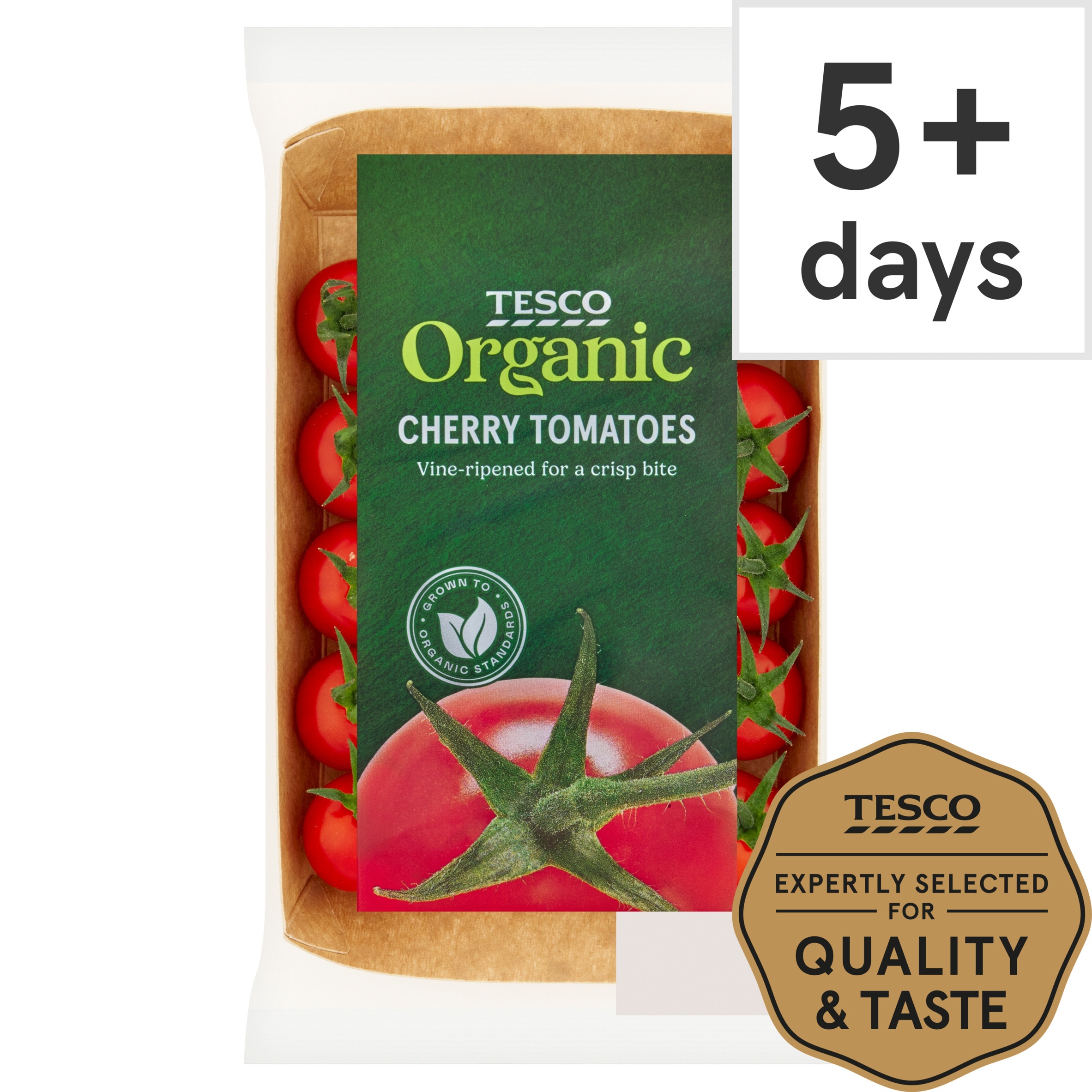 Tesco Organic Cherry Tomatoes On The Vine 200g