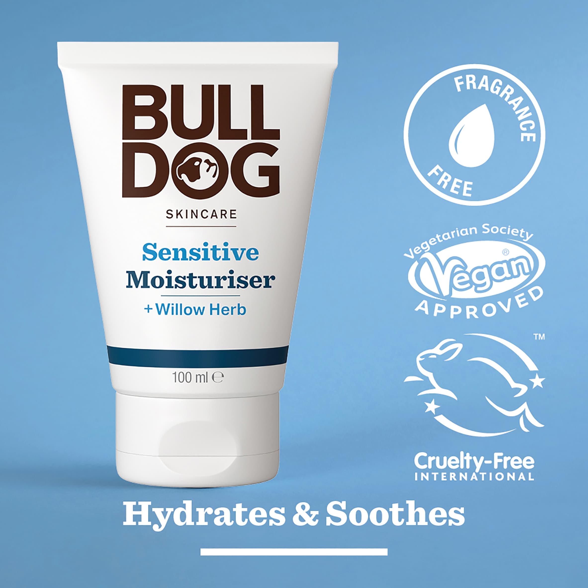Bulldog Skincare Sensitive Men's Face Moisturiser 100ml thumbnail 2