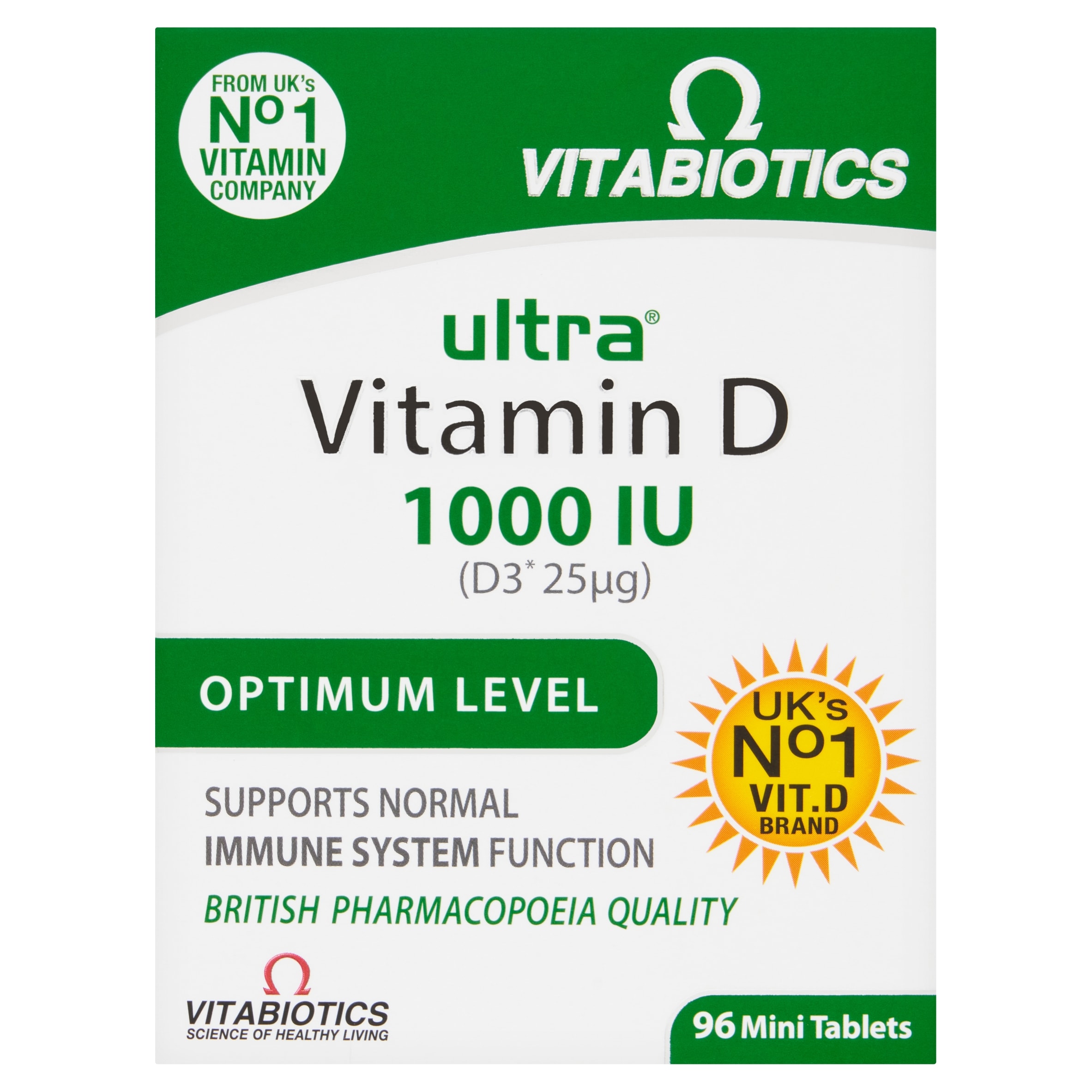Vitabiotics Ultra Vitamin D Tablets - 96s