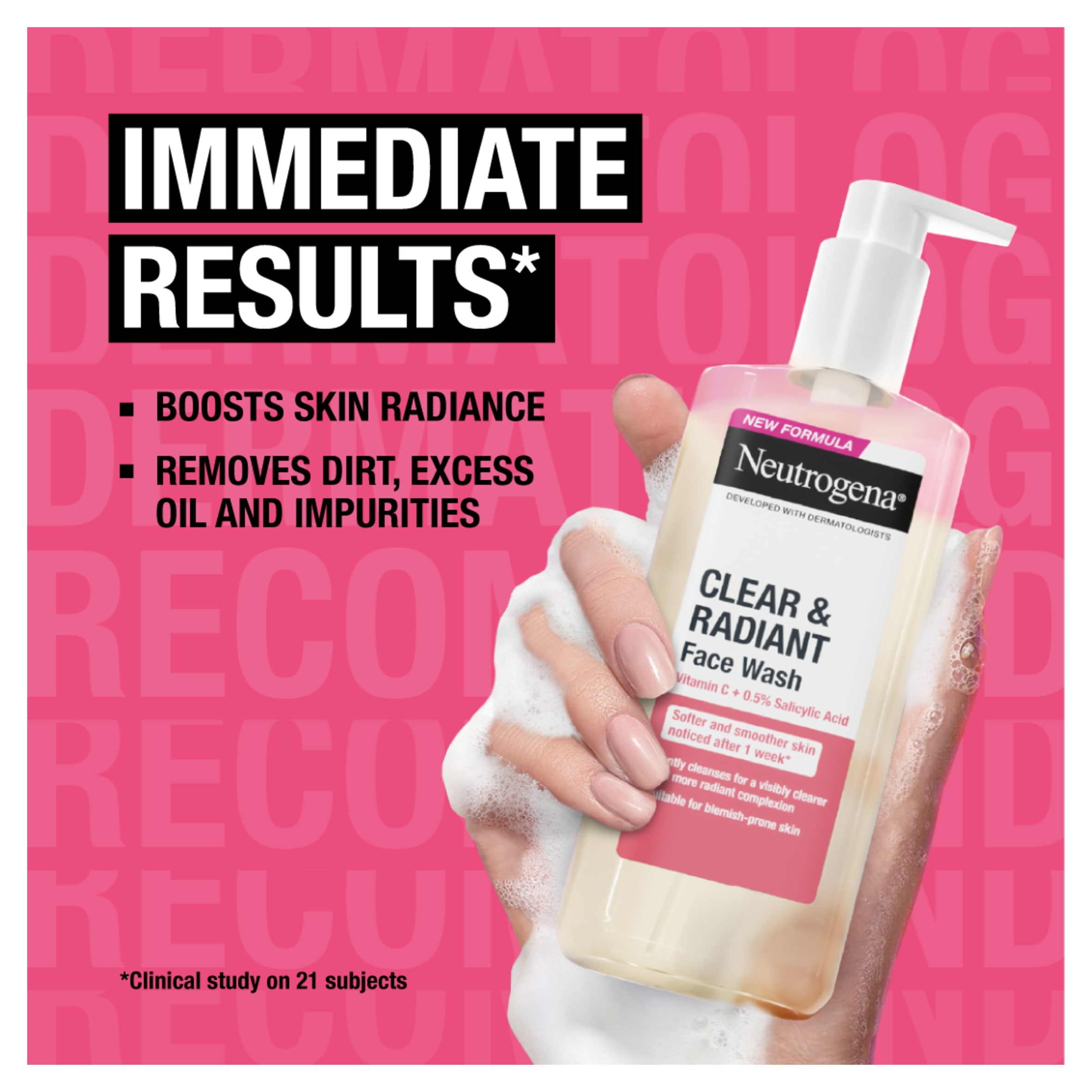 Neutrogena Clear and Radiant Face Wash 200ml thumbnail 4