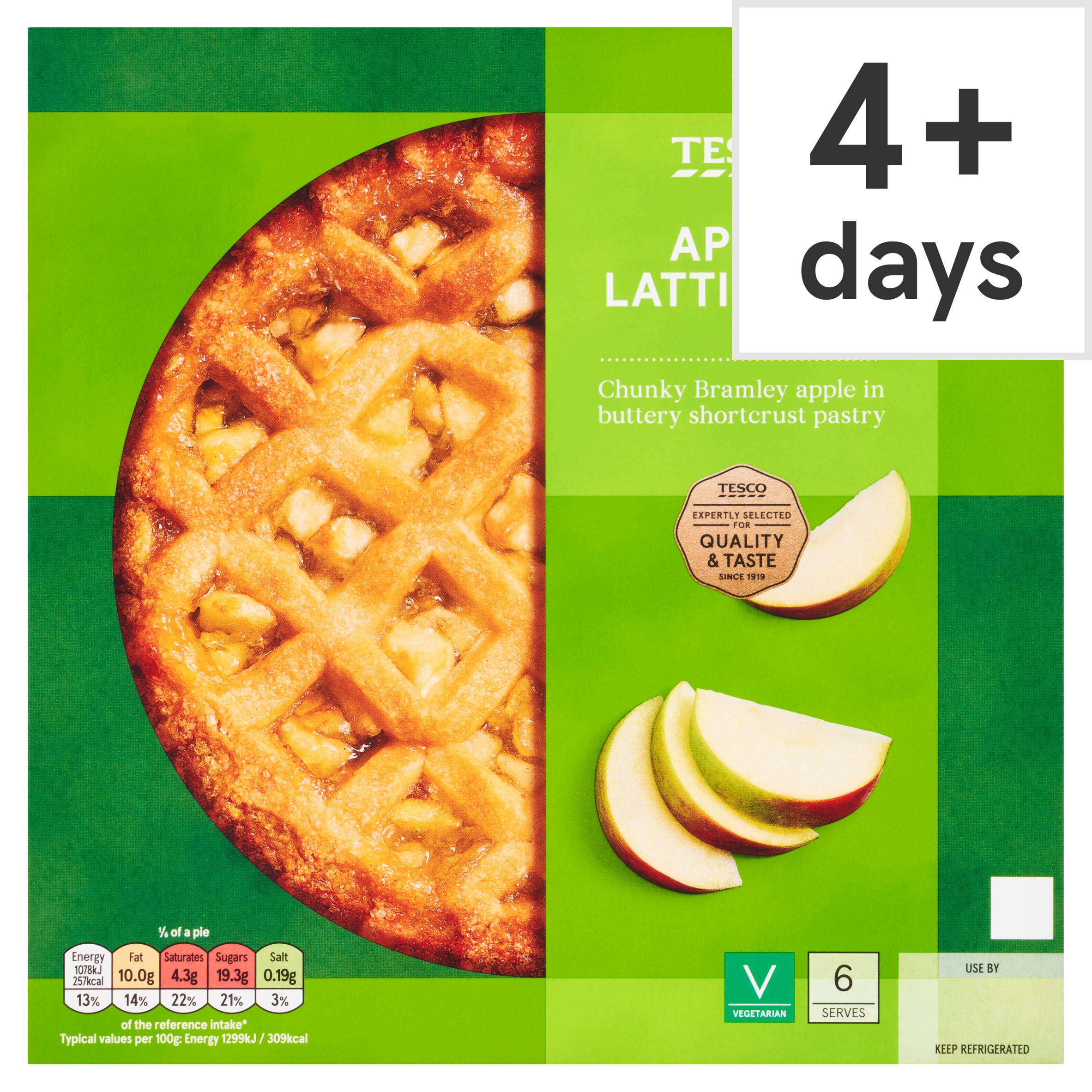 Tesco Apple Lattice Pie 500G