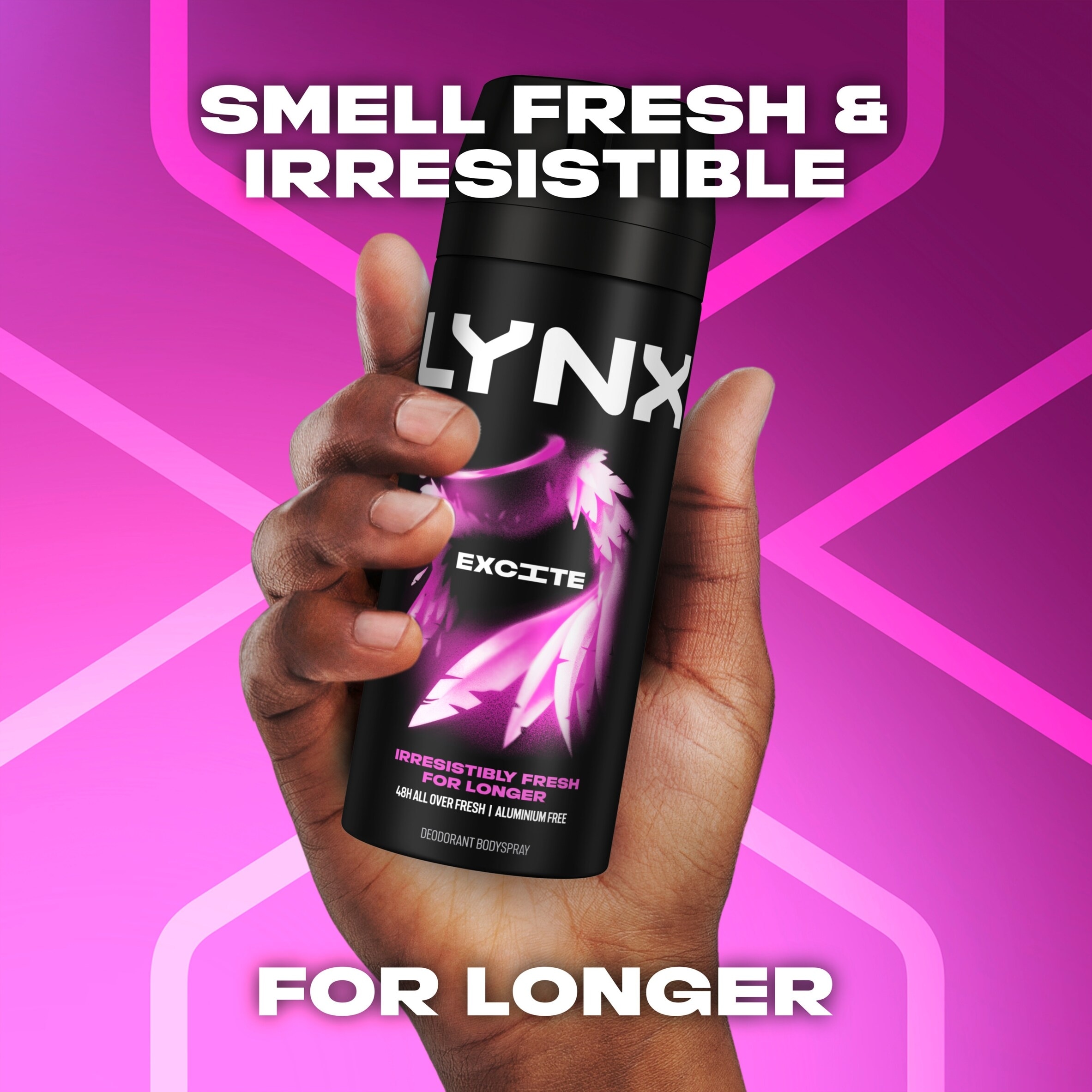 Lynx Excite 48h Deodorant Bodyspray for Men 150ml thumbnail 2