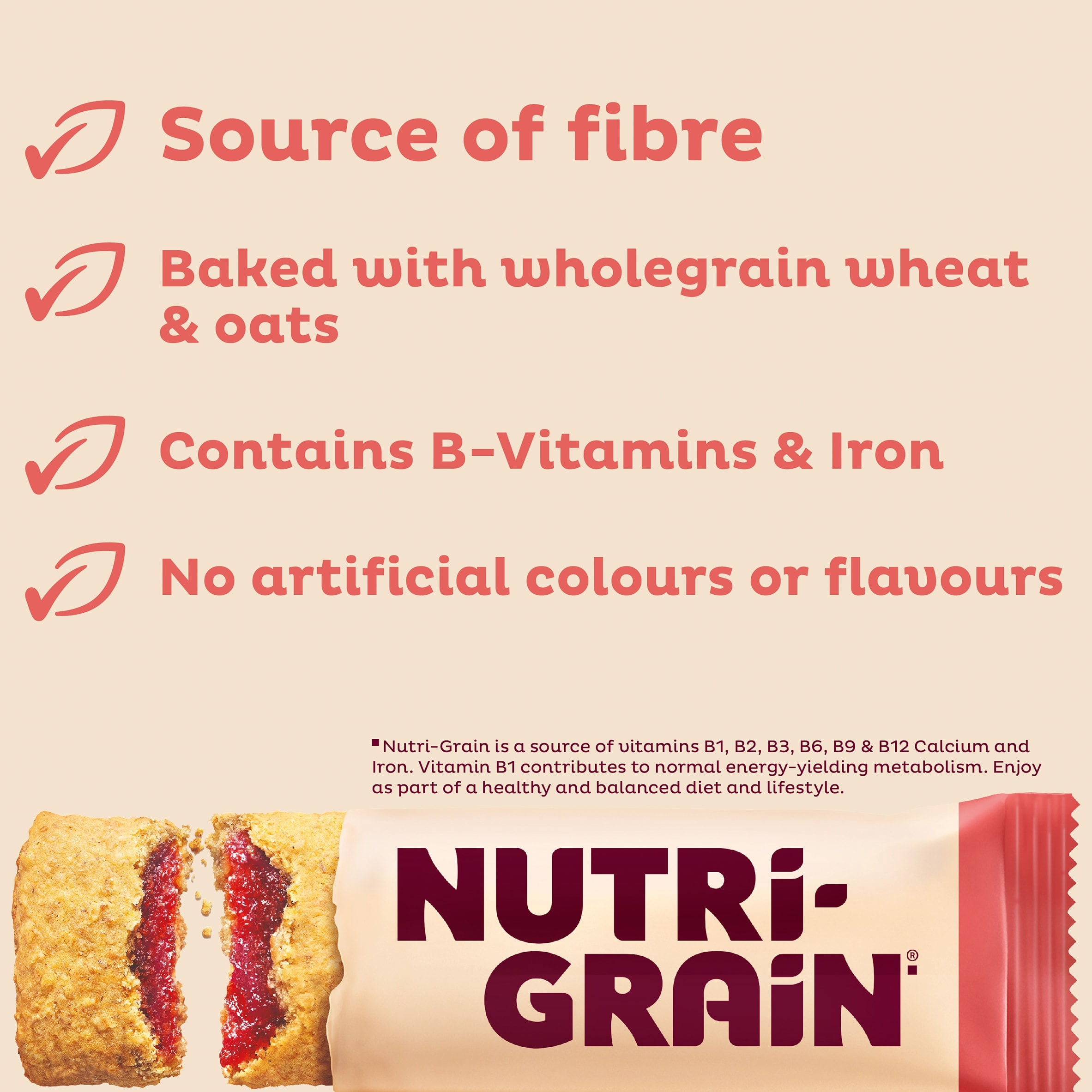 Kellogg's Nutri-Grain Strawberry Snack Bars 6x37g thumbnail 2