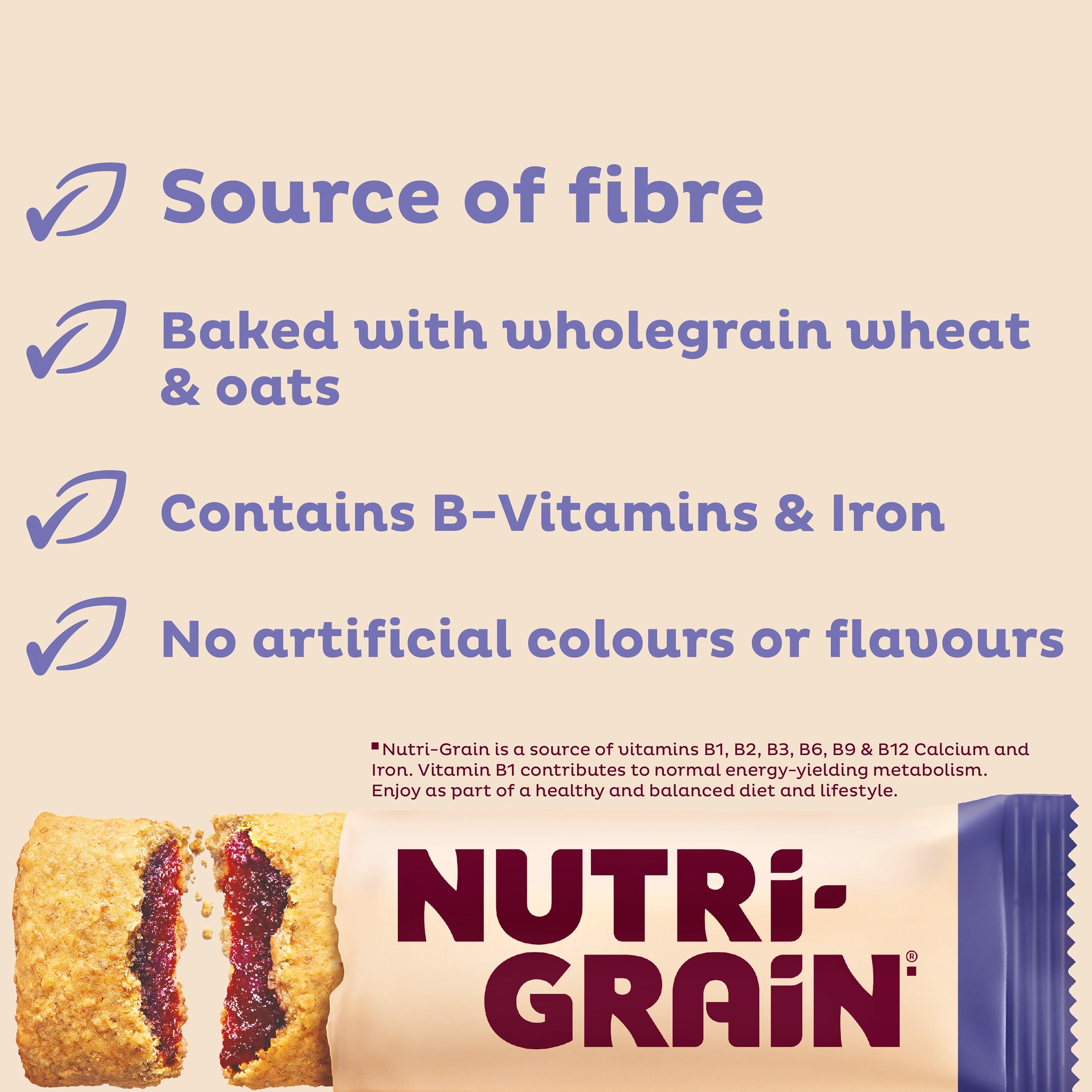 Kellogg's Nutri-Grain Blueberry Snack Bars 6x37g thumbnail 2
