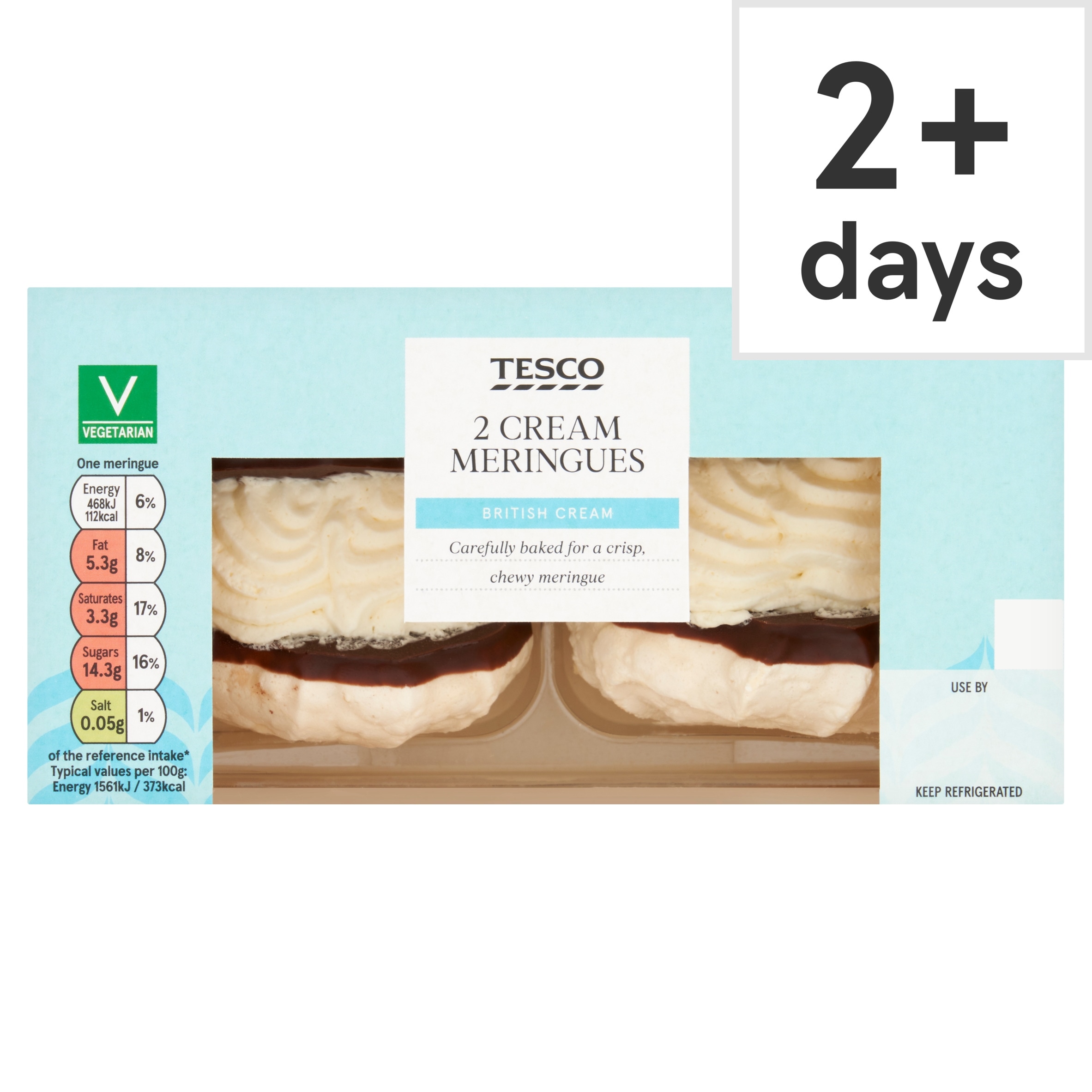 Tesco Fresh Cream Meringues 2 Pack