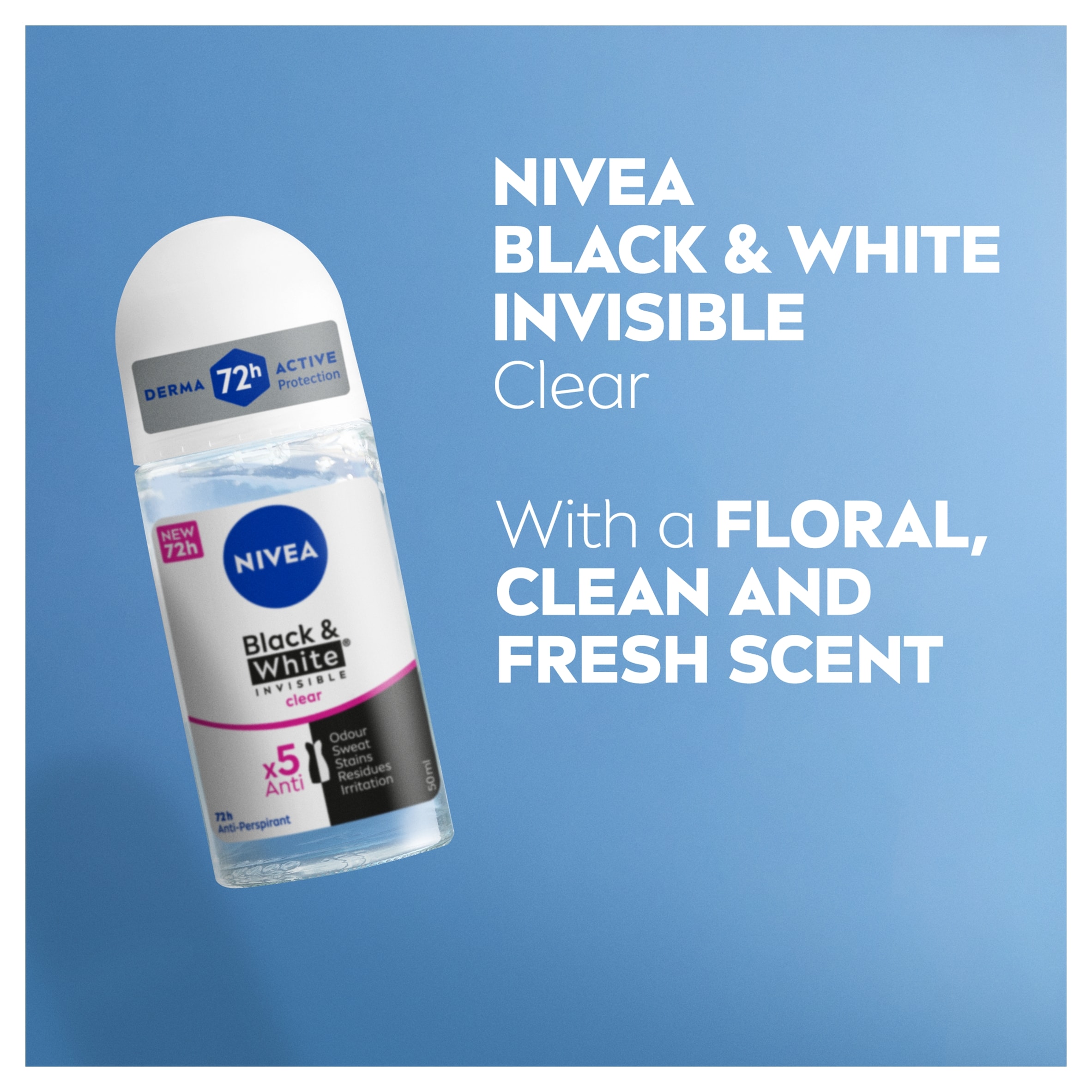 NIVEA Black & White Original Anti-Perspirant Deodorant Roll-On 50ml thumbnail 3