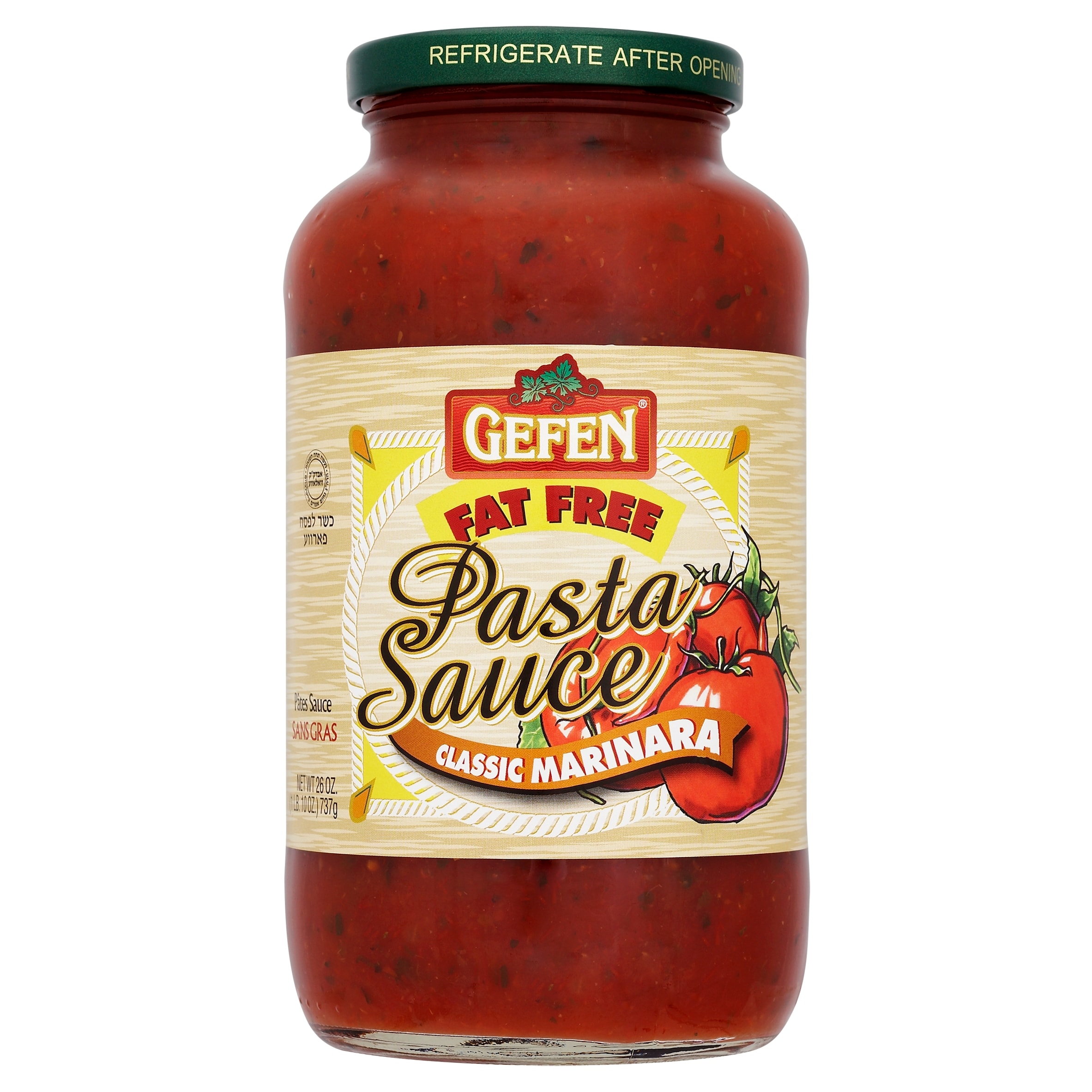 Gefen Fat Free Classic Marinara Pasta Sauce 737g