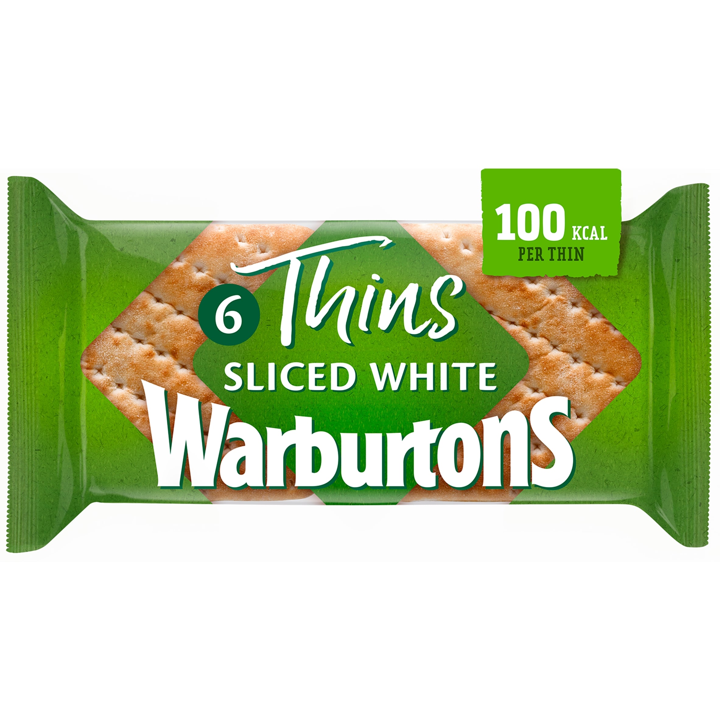 Warburtons White Sandwich Bread Thins 6 Pack thumbnail 2