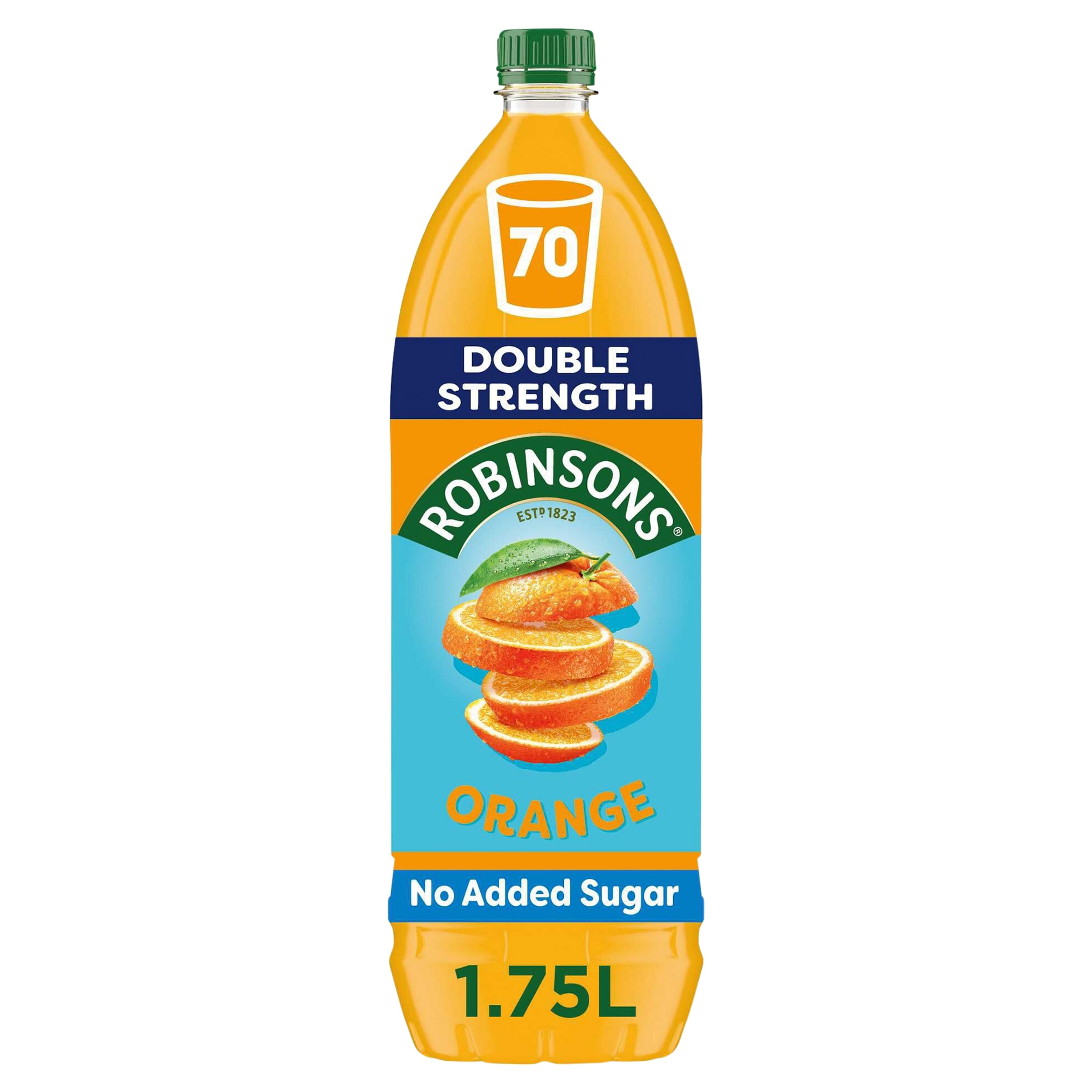 Robinsons Double Strength Orange No Added Sugar Squash 1.75L 