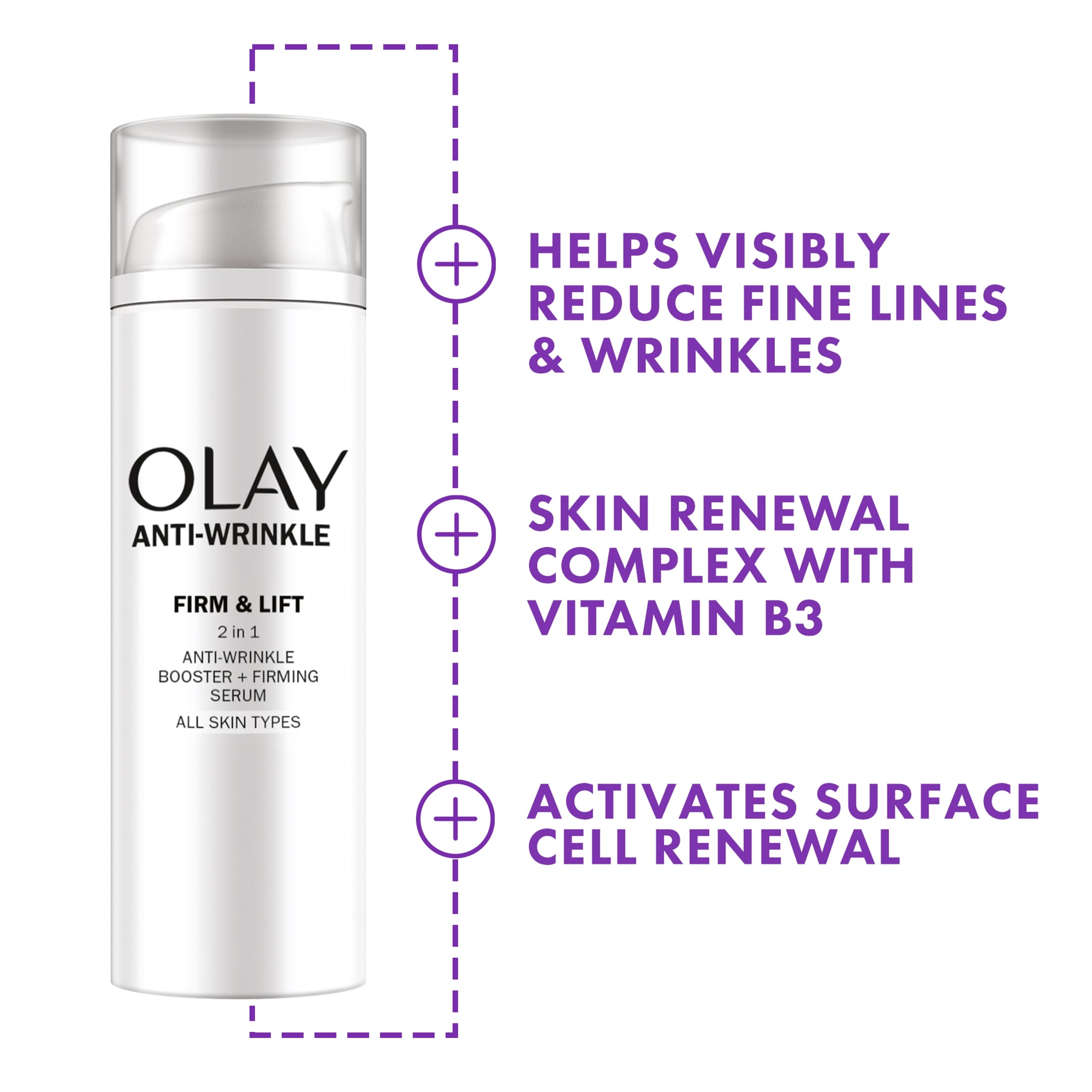 Olay Anti-Wrinkle Firm & Lift 2in1 Booster + Firming Serum 50ml thumbnail 4