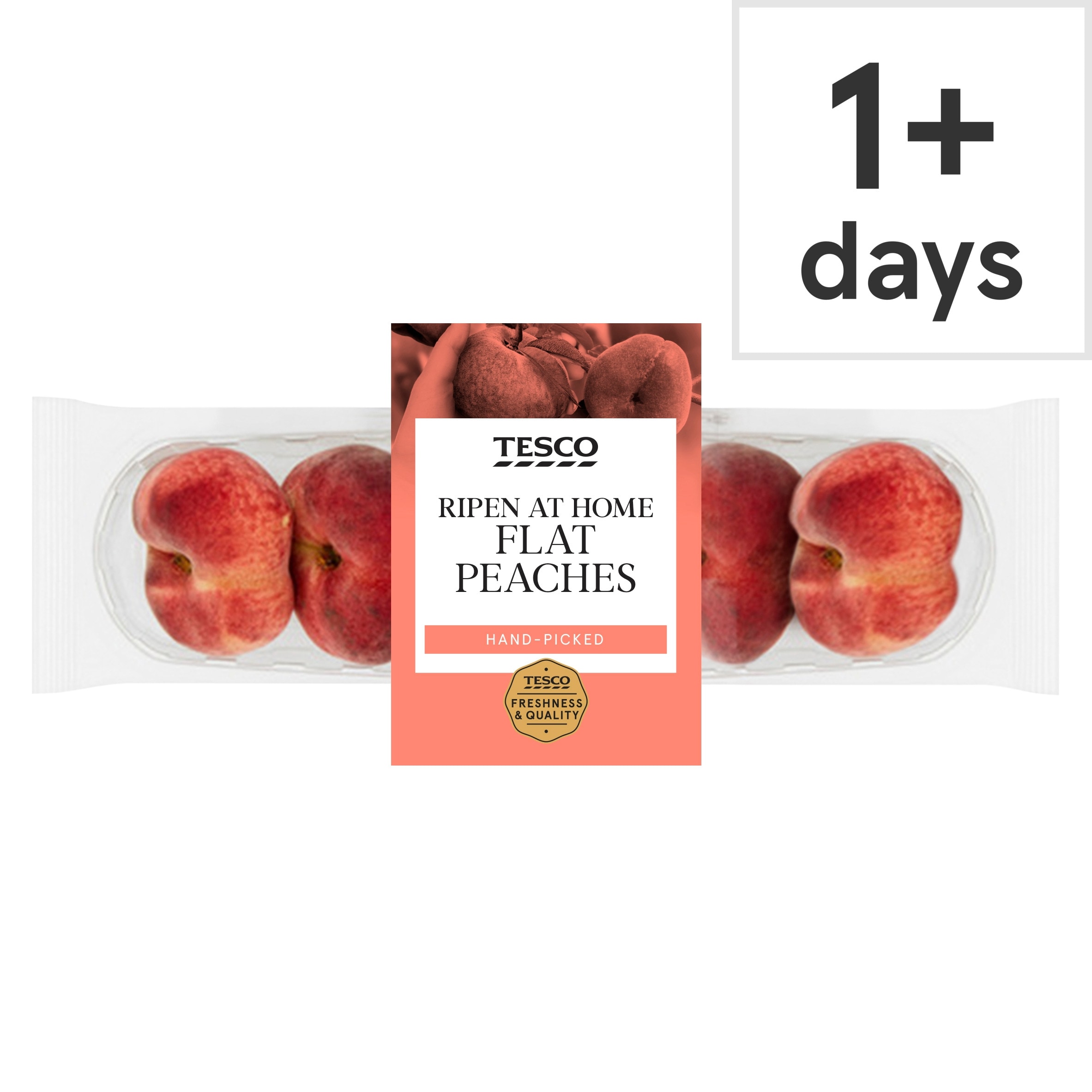 Tesco Flat Peach Minimum 4 Pack