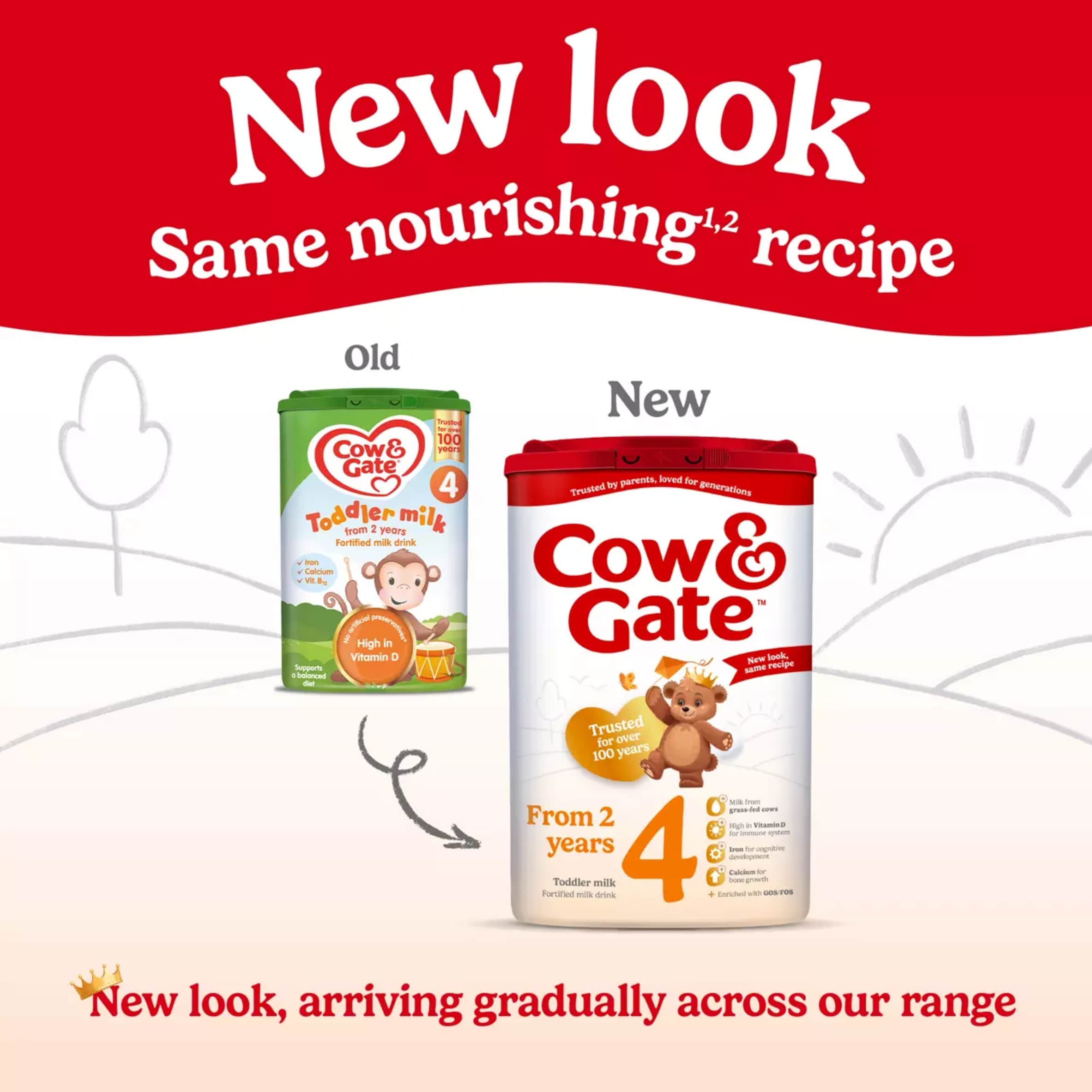 Cow & Gate 4 Toddler Milk Formula 2+ Years 800g thumbnail 2