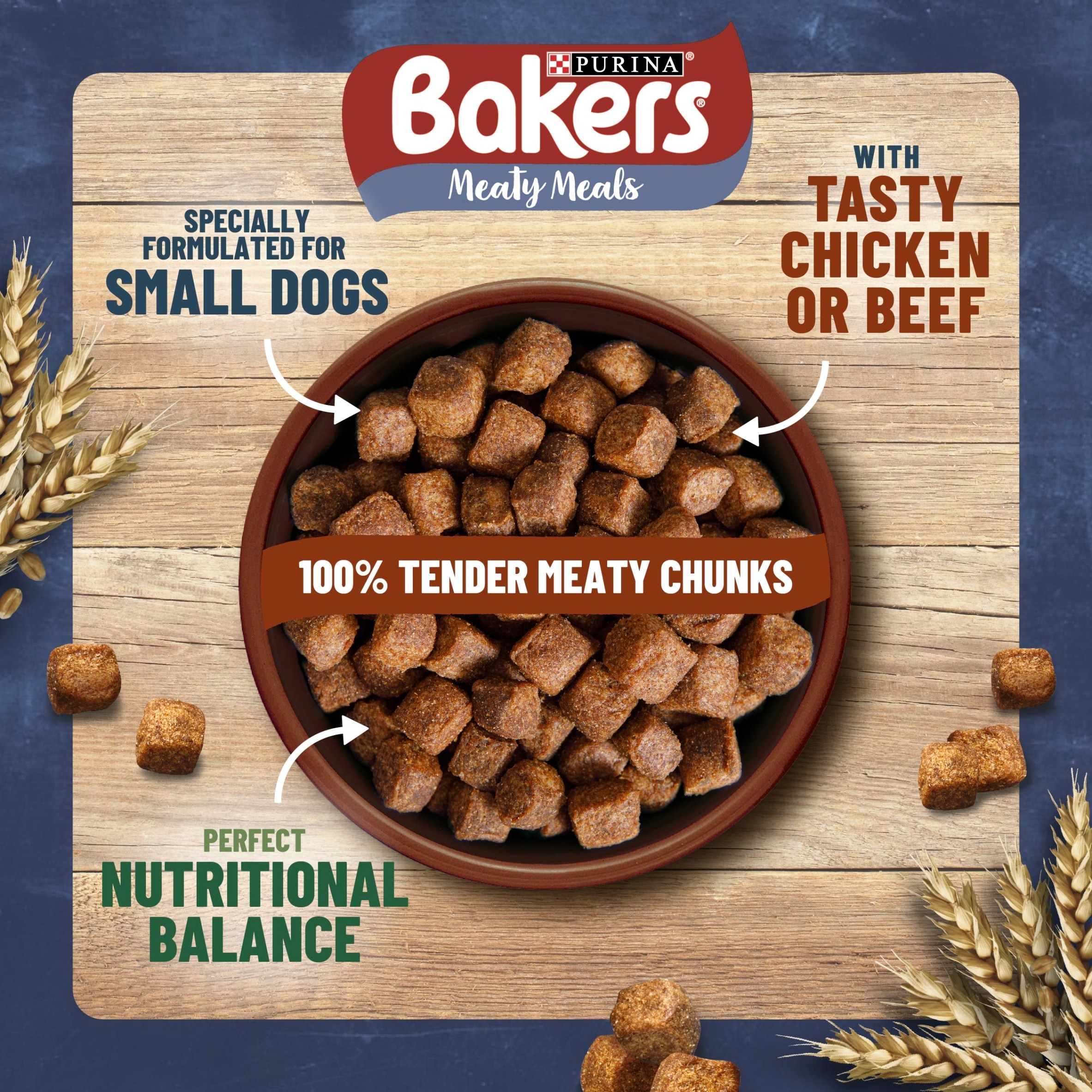 BAKERS Meaty Meals Small Dog Beef Dry Dog Food 1kg thumbnail 3